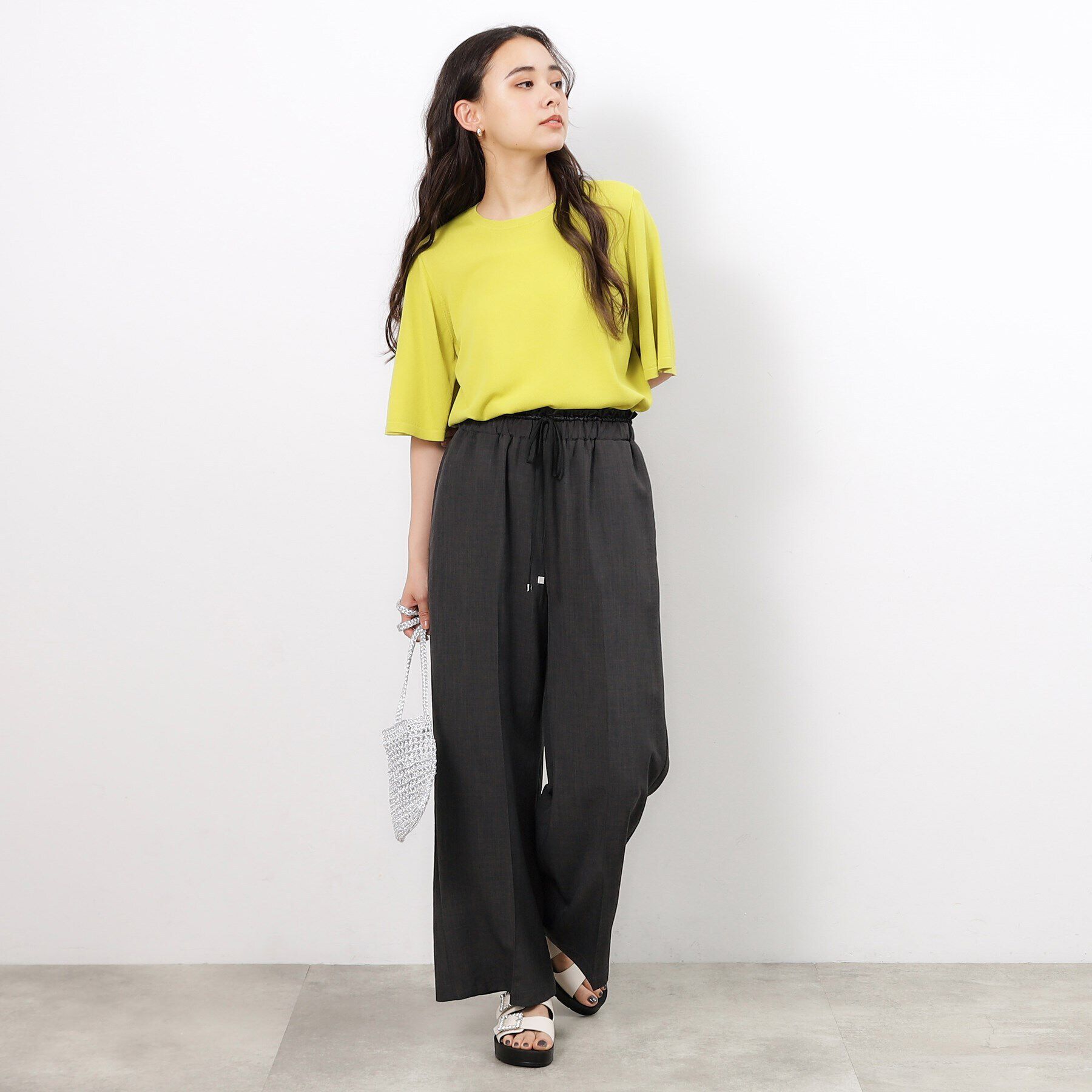 OPAQUE.CLIP「ウエストサテン使いイージーワイドパンツ【洗濯機洗い可】」|その他|