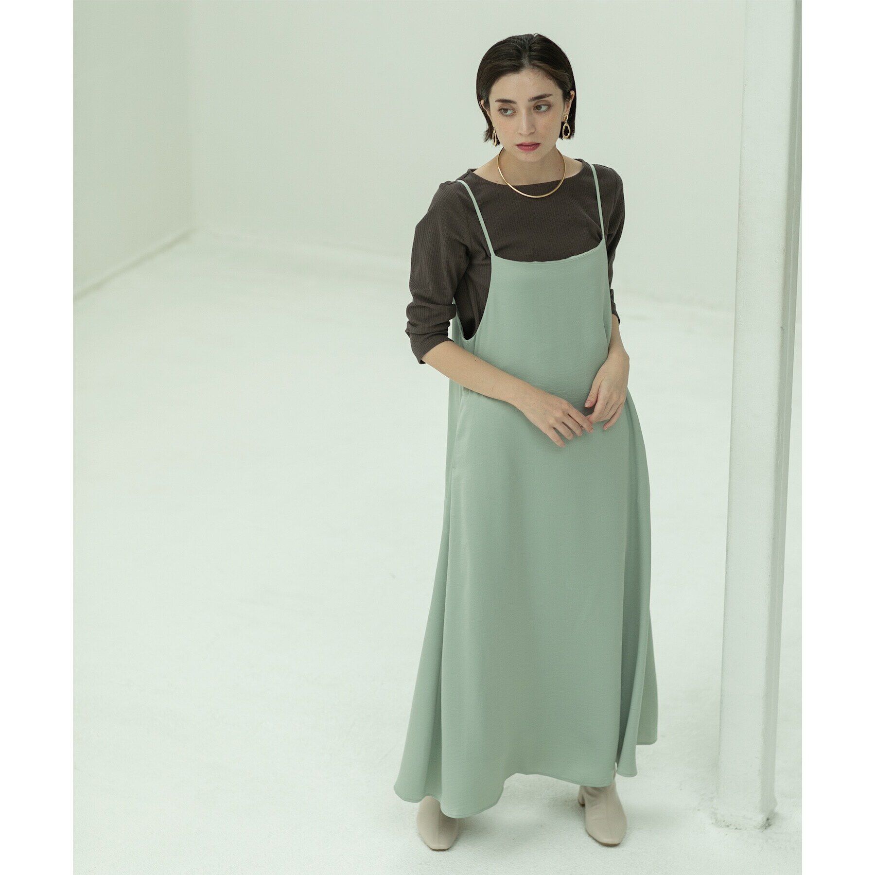 OPAQUE.CLIP「ボートネック7分袖カットソー【洗濯機洗い可】」|Tシャツ・カットソー|