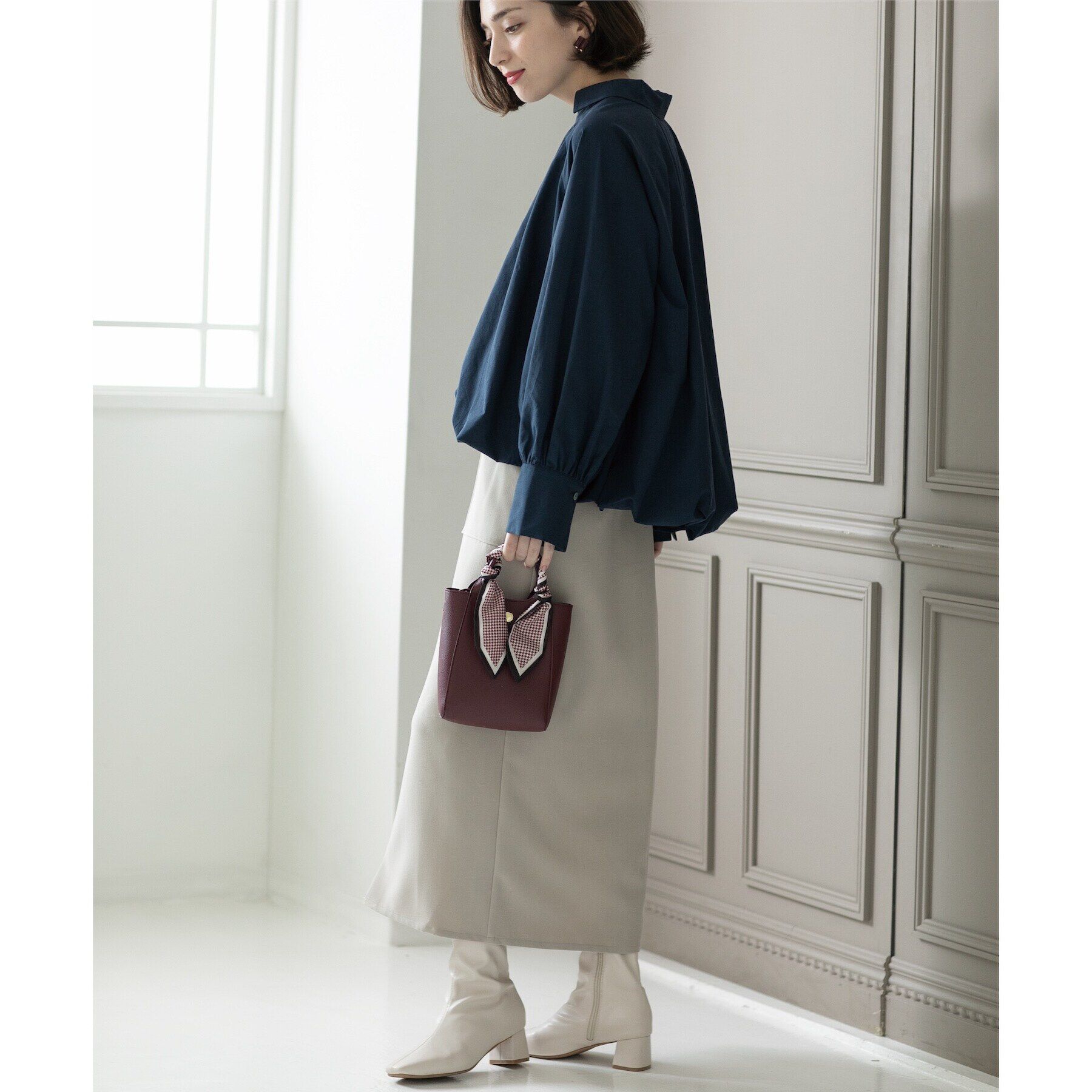 OPAQUE.CLIP「ストレッチタイトスカート【洗濯機洗い可】」|スカート|