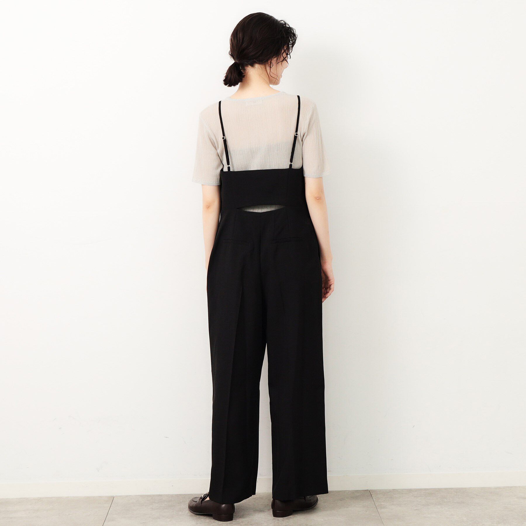 OPAQUE.CLIP「リネンライクオールインワン【洗濯機洗い可】」|オールインワン|