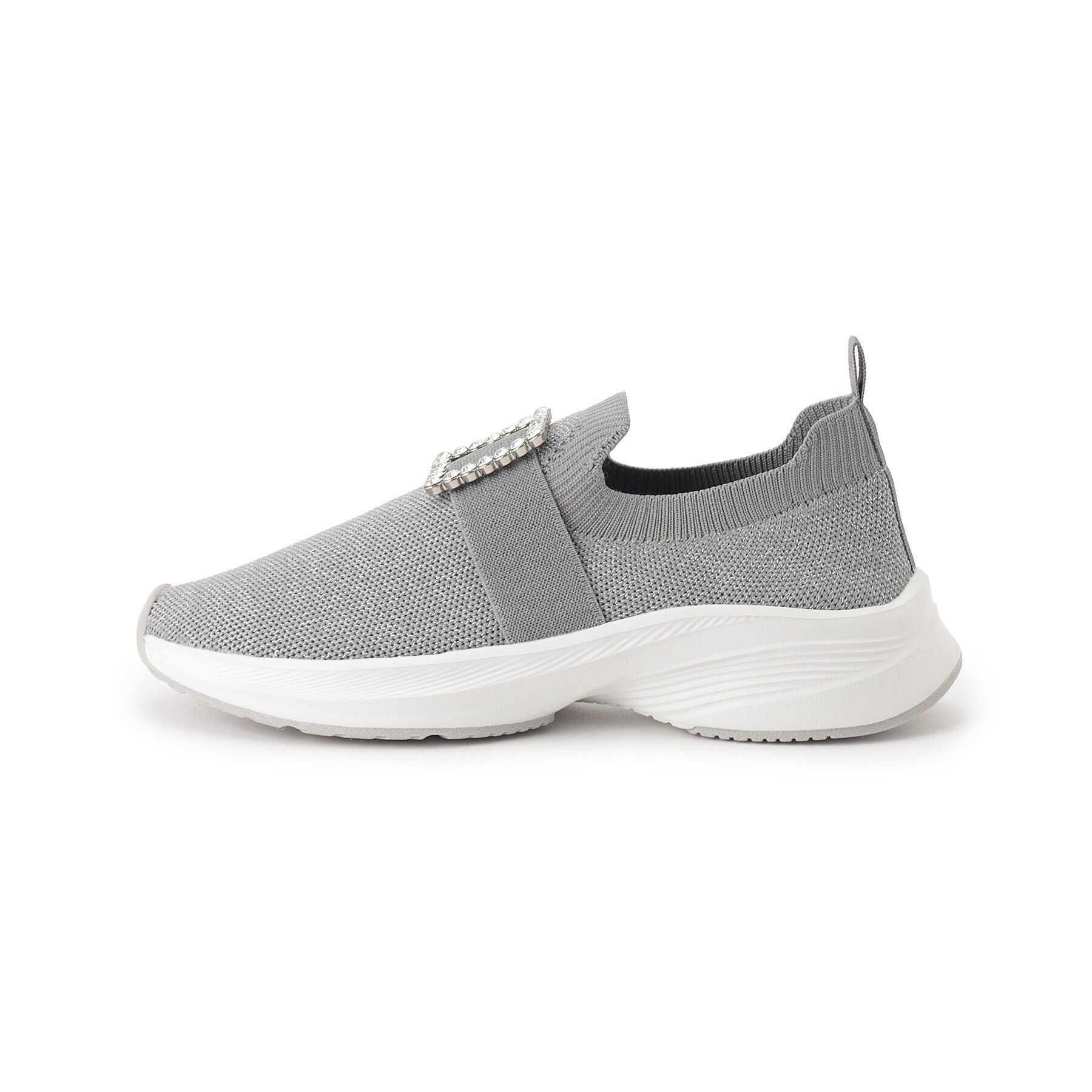 OPAQUE.CLIP「【軽量】ビジュー付きラメニットスニーカー」|スニーカー|