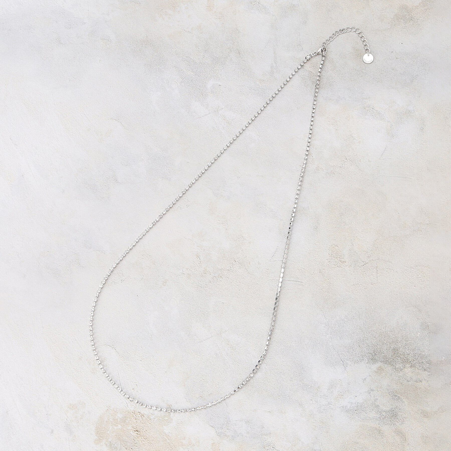 OPAQUE.CLIP「ビジューチェーンロングネックレス」|ネックレス|シルバー(006)