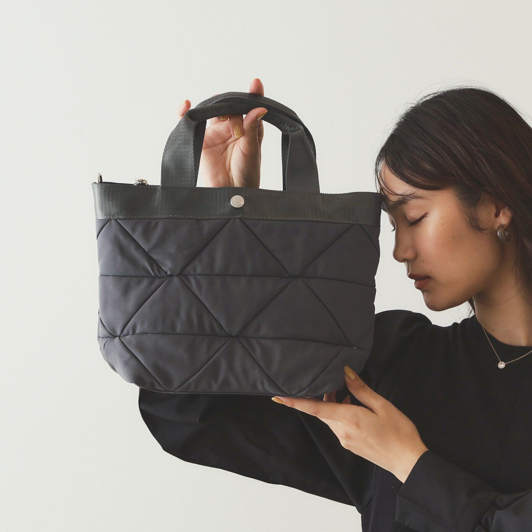 OPAQUE.CLIP「【2WAY】トライアングルミドルトートバッグ」|トートバッグ|