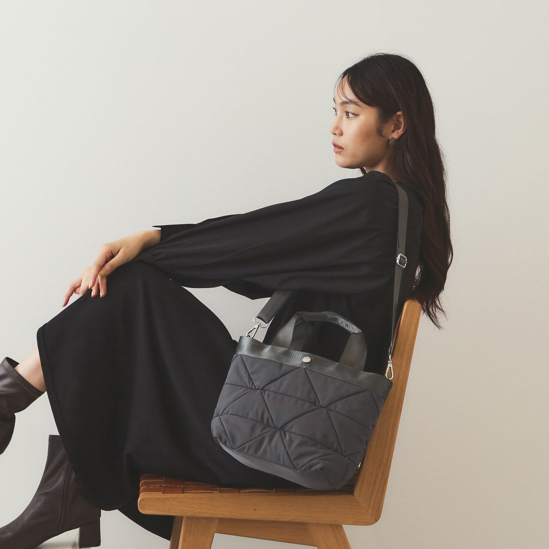 OPAQUE.CLIP「【2WAY】トライアングルミドルトートバッグ」|トートバッグ|
