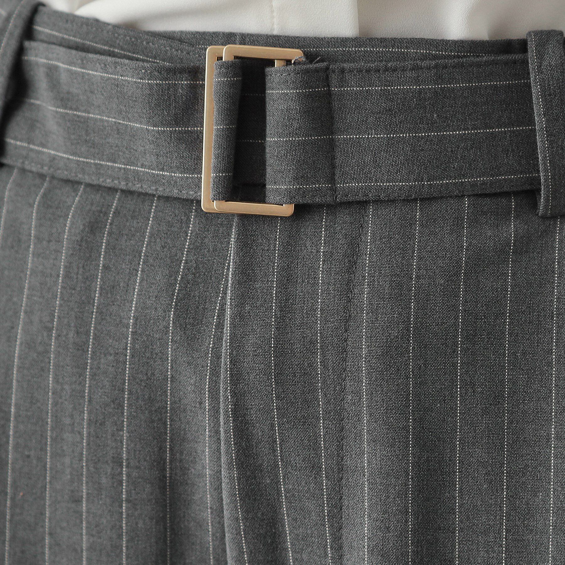 OPAQUE.CLIP「ベルト付きタックワイドパンツ/セットアップ対応【洗濯機洗い可】」|その他|