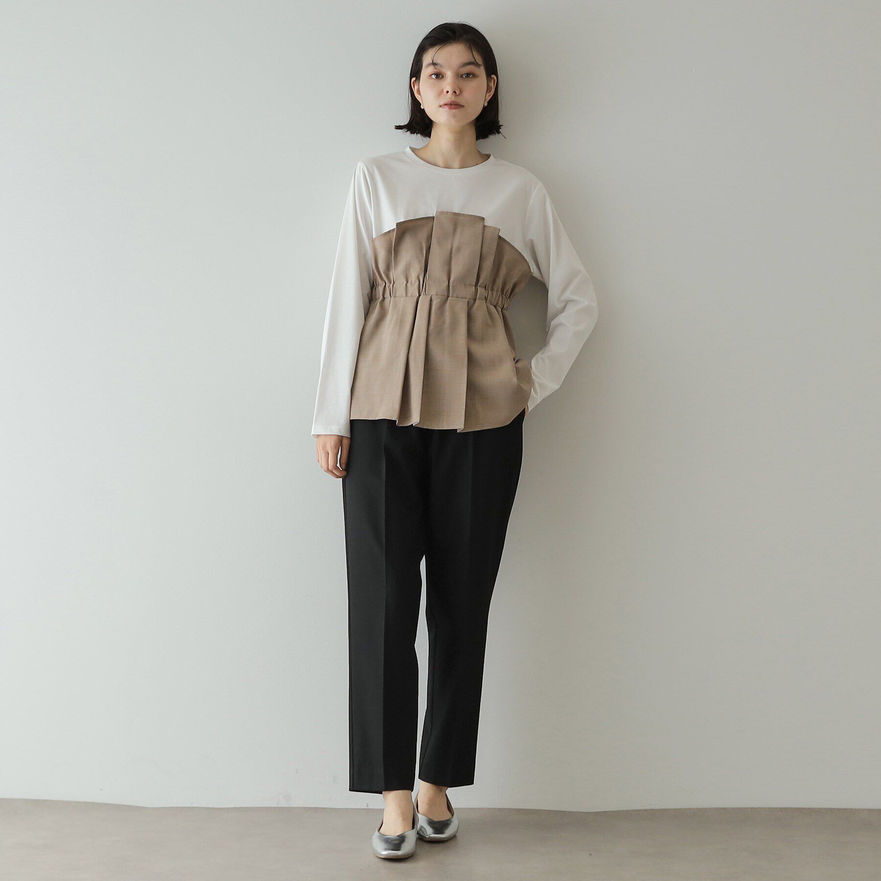 OPAQUE.CLIP「ビスチェドッキングカットソー【洗濯機洗い可】」|Tシャツ・カットソー|