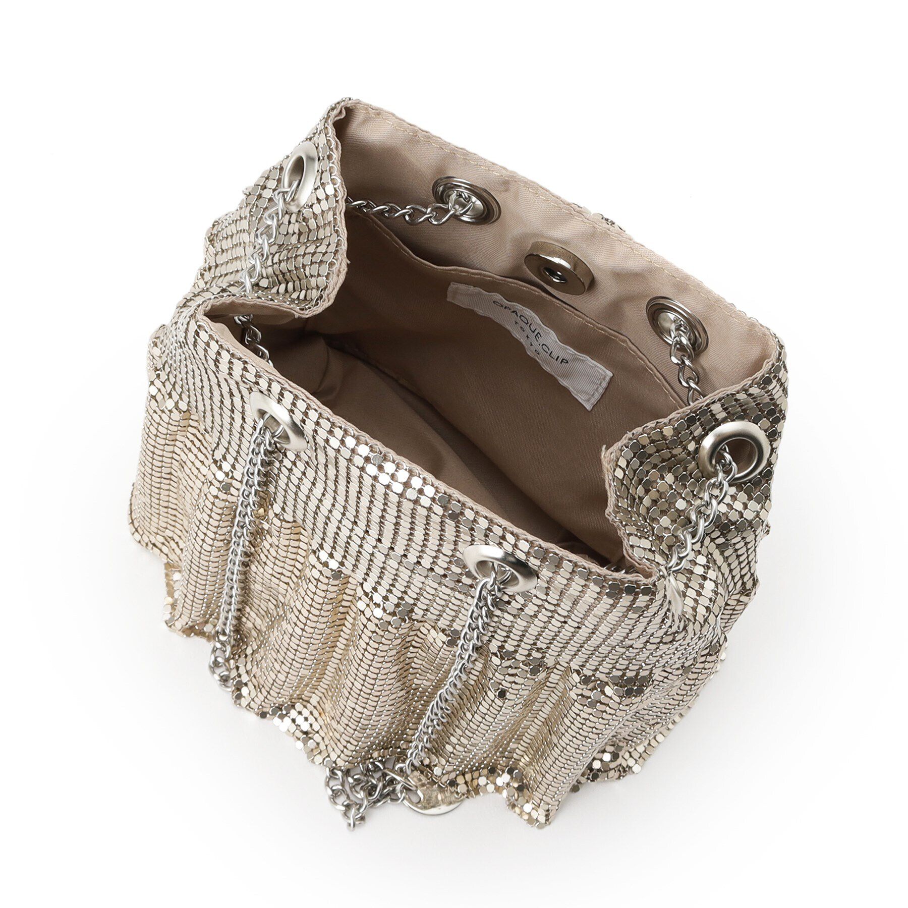 OPAQUE.CLIP「【2WAY】メタルメッシュフリルミニショルダーバッグ」|ショルダー・メッセンジャー|