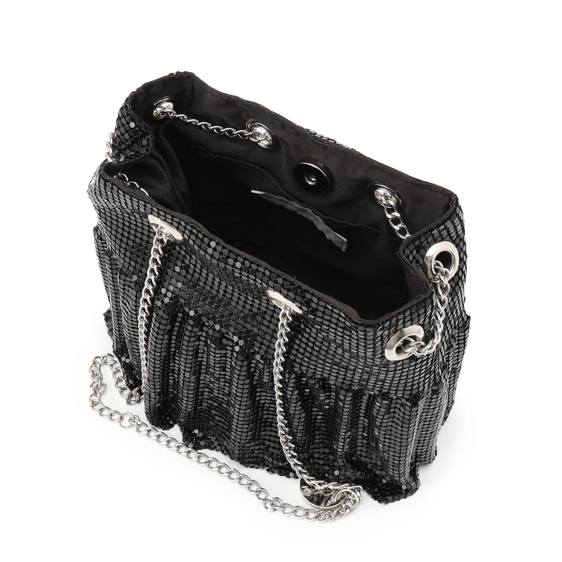 OPAQUE.CLIP「【2WAY】メタルメッシュフリルミニショルダーバッグ」|ショルダー・メッセンジャー|