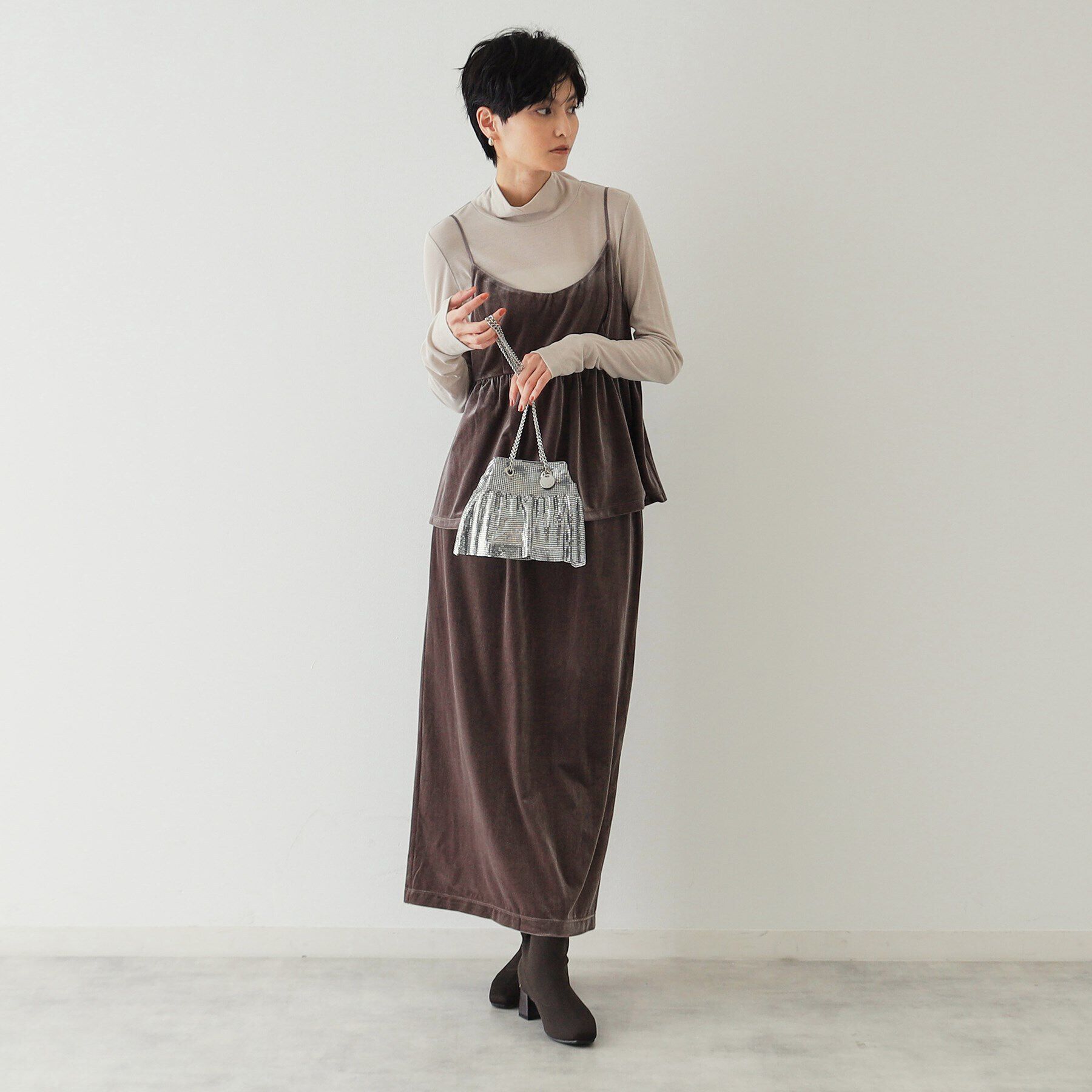 OPAQUE.CLIP「【2WAY】メタルメッシュフリルミニショルダーバッグ」|ショルダー・メッセンジャー|