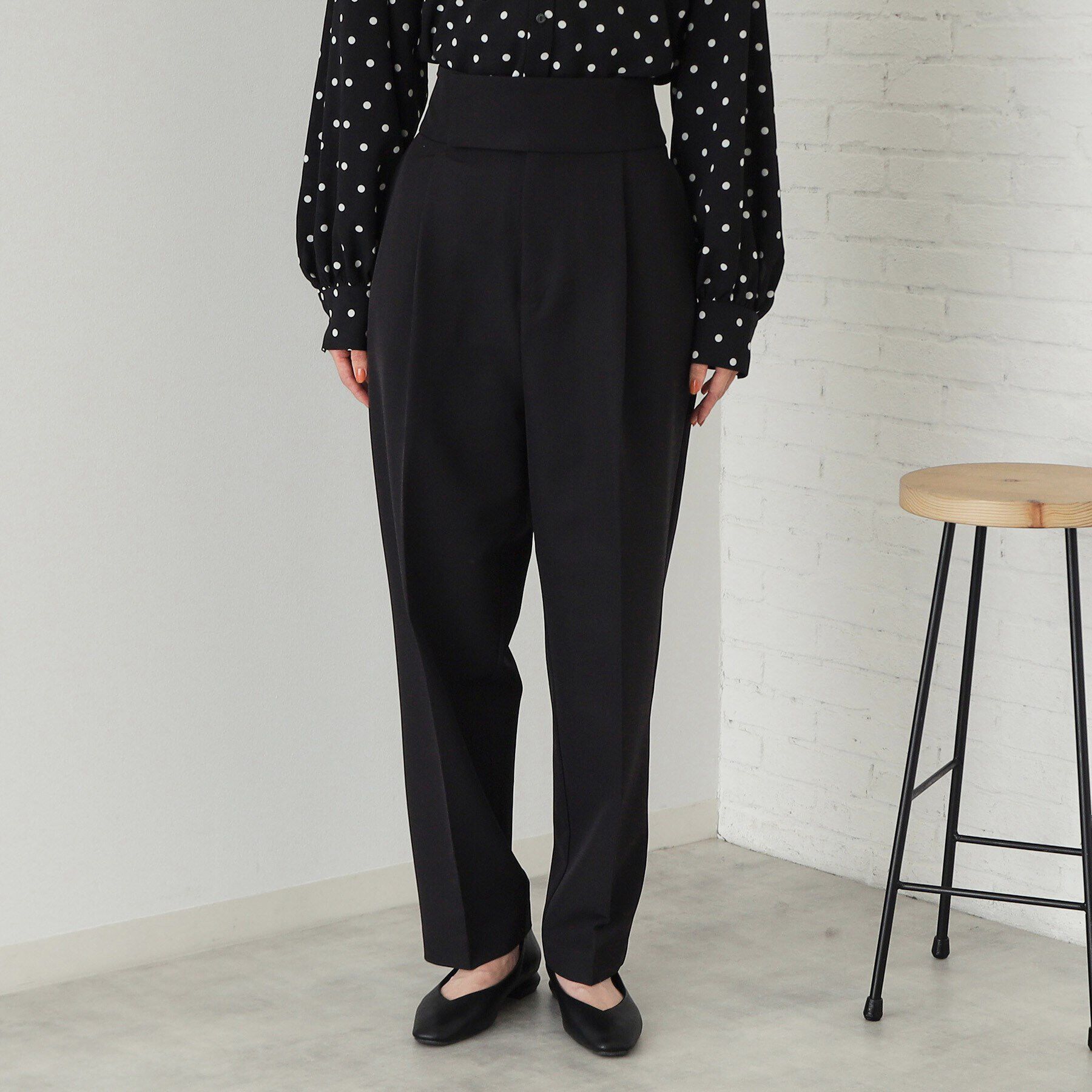 OPAQUE.CLIP「ハイウエストカーヴィーパンツ【洗濯機洗い可】」|その他|