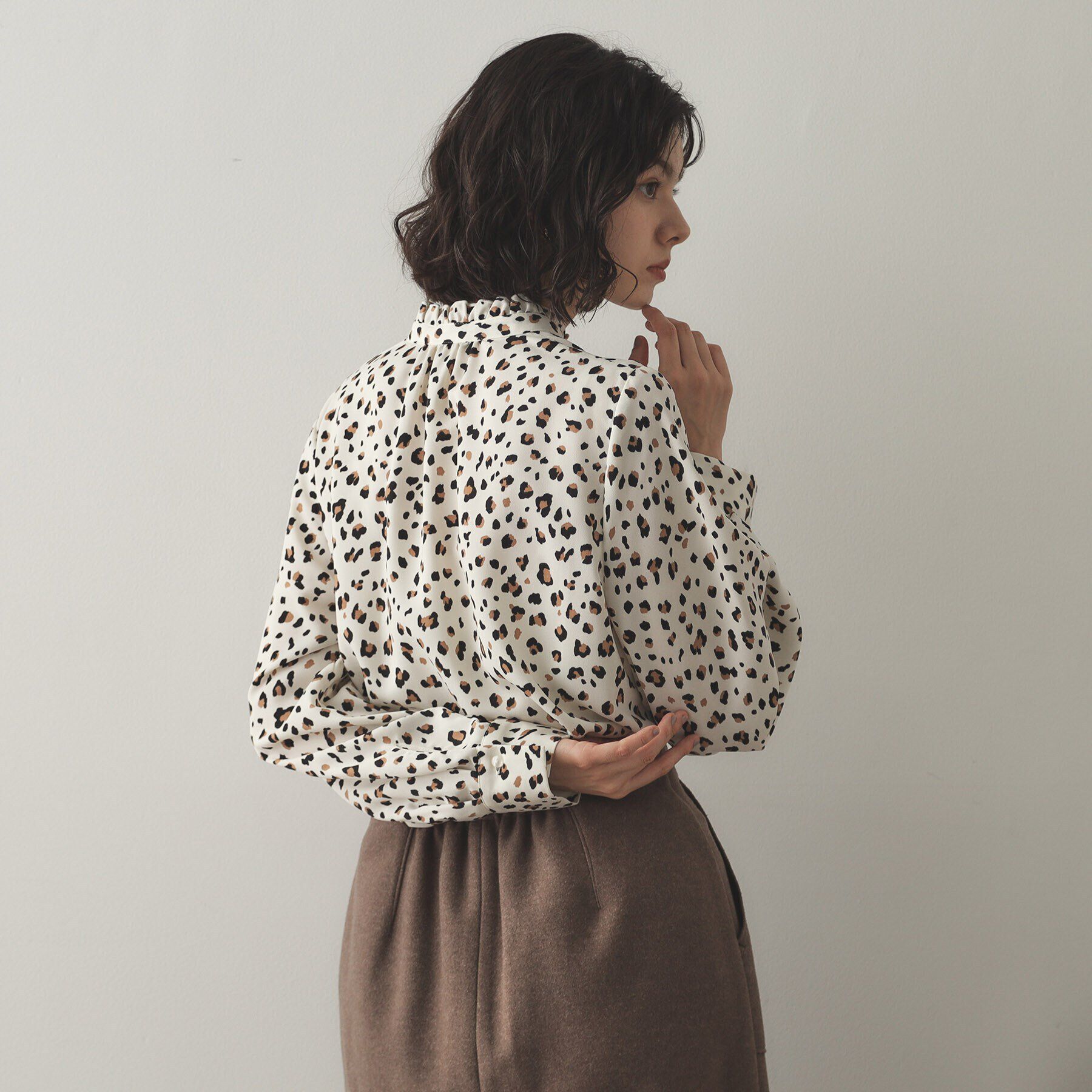 OPAQUE.CLIP「スタインドフリルブラウス【洗濯機洗い可】」|シャツ・ブラウス|