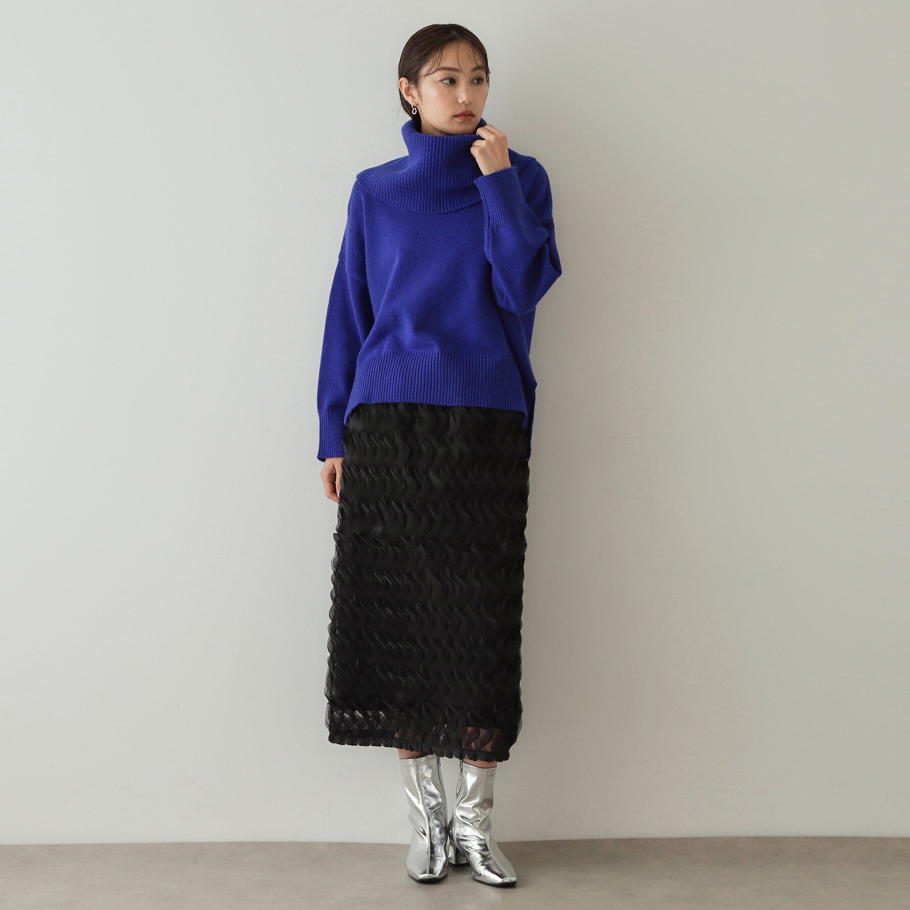 OPAQUE.CLIP「2WAYネックウォーマー付ニット【洗濯機洗い可】」|ニット・セーター|