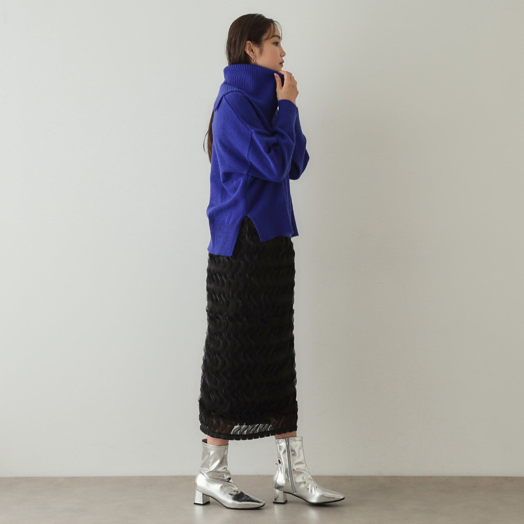 OPAQUE.CLIP「2WAYネックウォーマー付ニット【洗濯機洗い可】」|ニット・セーター|