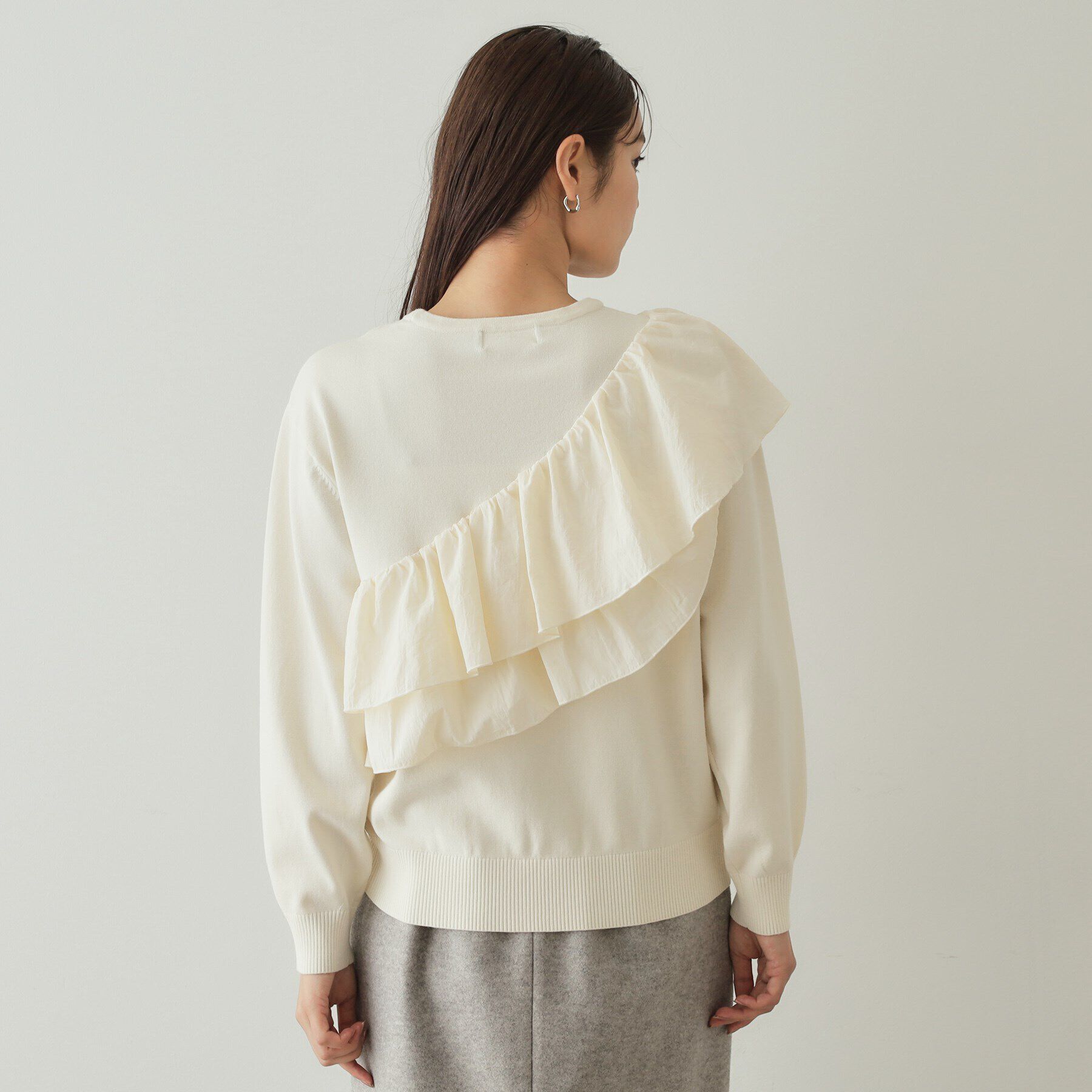 OPAQUE.CLIP「ダブルフリルドッキングニット【洗濯機洗い可】」|ニット・セーター|