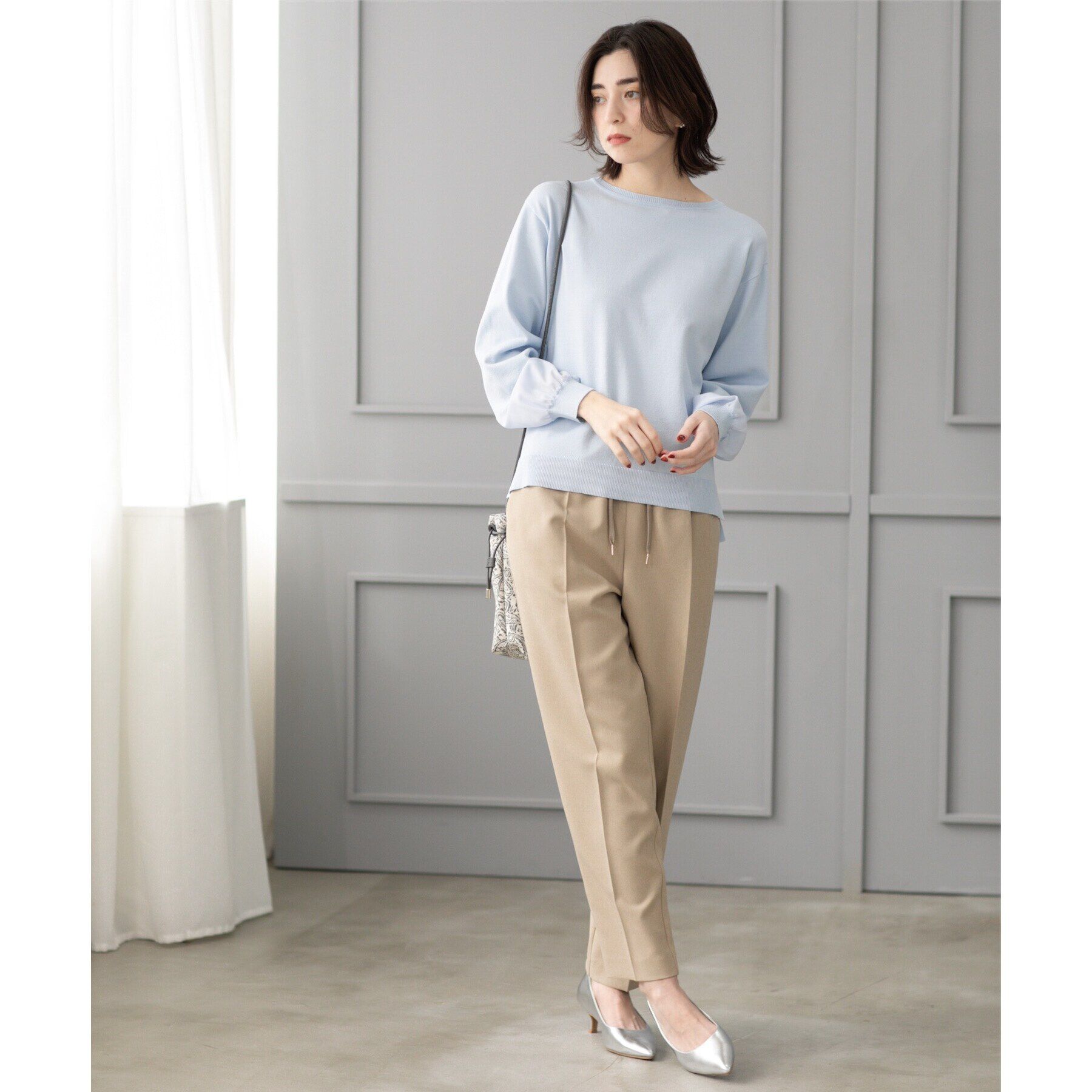 OPAQUE.CLIP「《SS-LLsize》美脚ストレッチイージーテーパードパンツ【洗濯機洗い可/防シワ】」|その他|