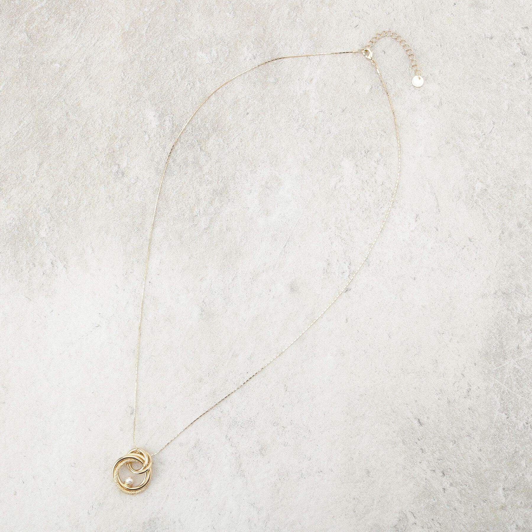 OPAQUE.CLIP「メタルリング&times;フェイクパールネックレス」|ネックレス|