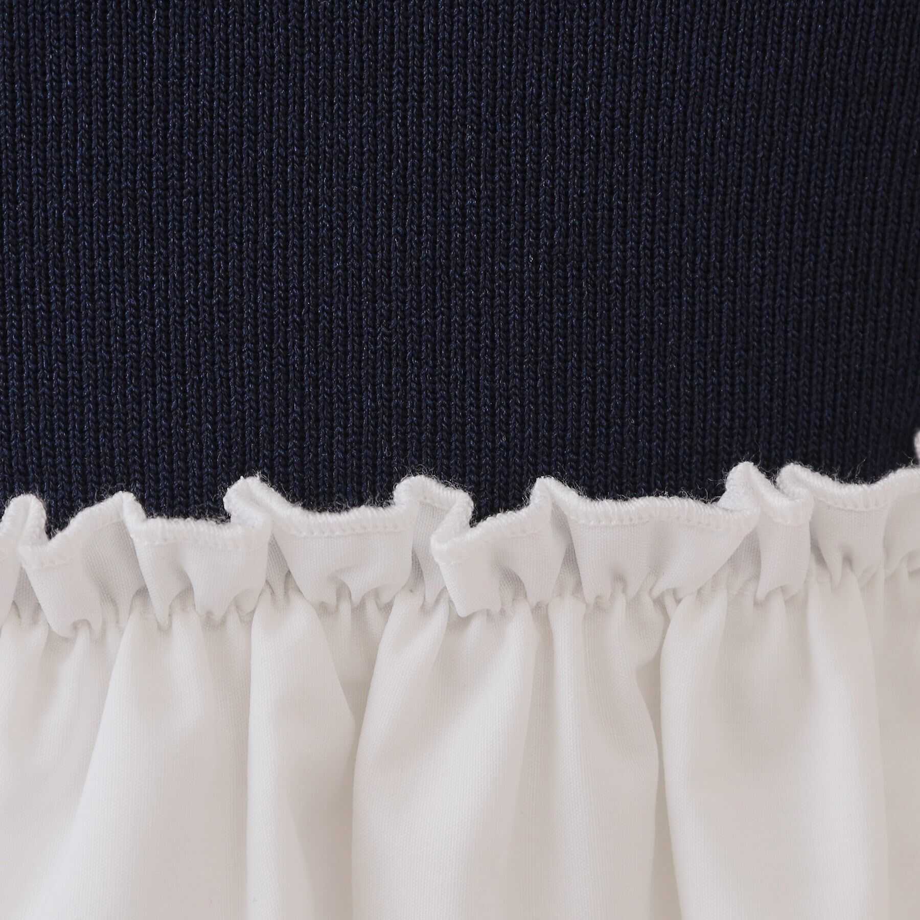 OPAQUE.CLIP「配色ペプラムドッキングニット【洗濯機洗い可】」|Tシャツ・カットソー|