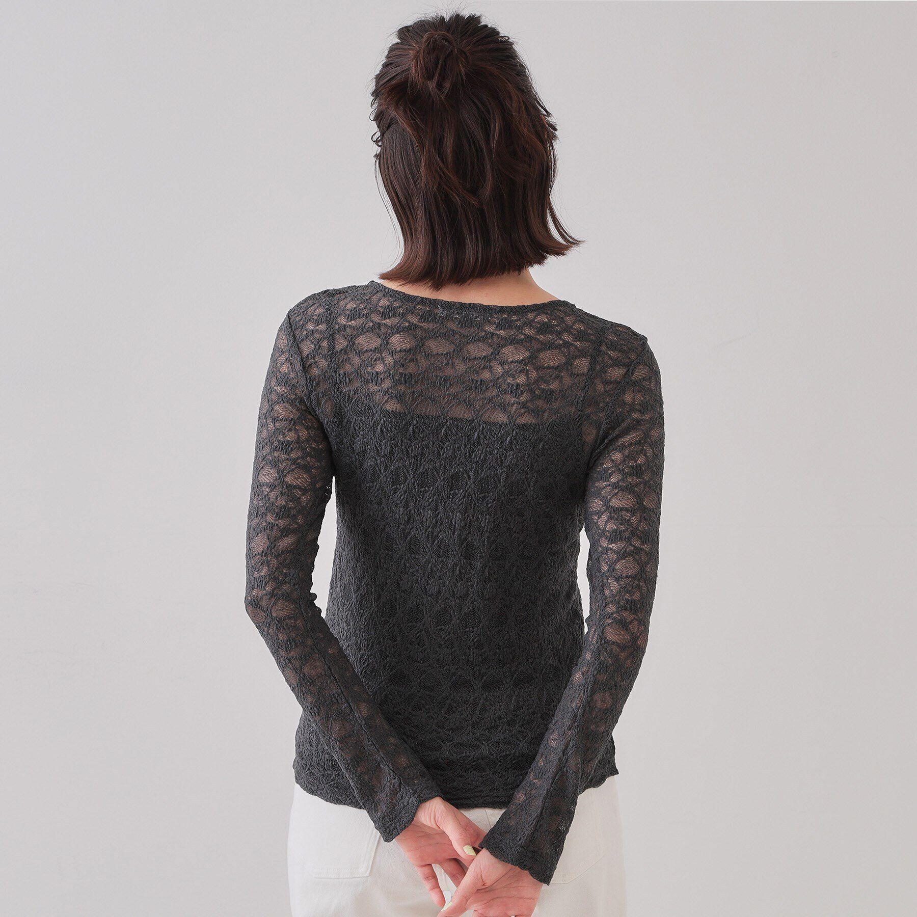 OPAQUE.CLIP「シアーレーストップス【洗濯機洗い可】」|Tシャツ・カットソー|