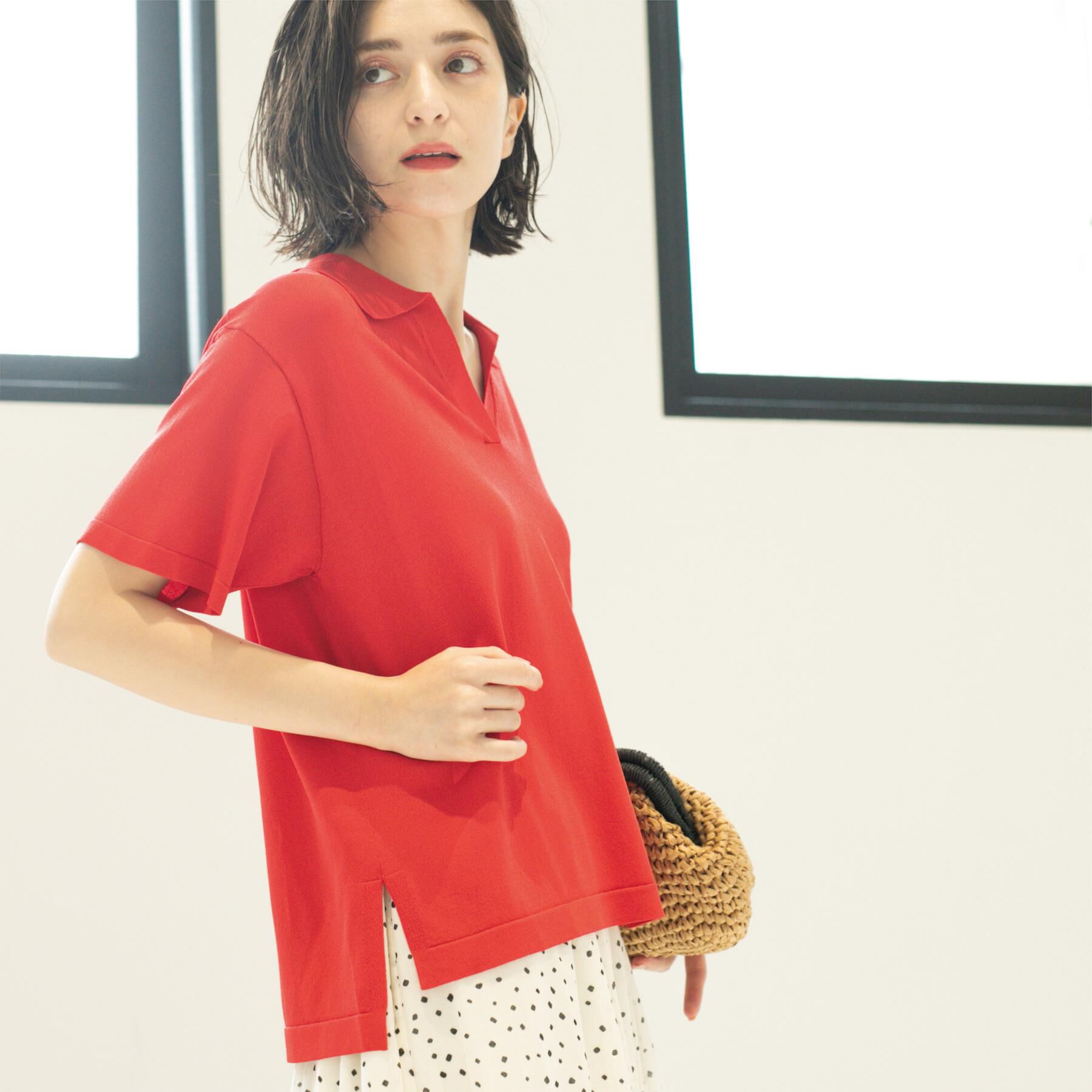 OPAQUE.CLIP「スキッパーニット【UV/接触冷感/抗ピル/洗濯機洗い可】」|ニット・セーター|