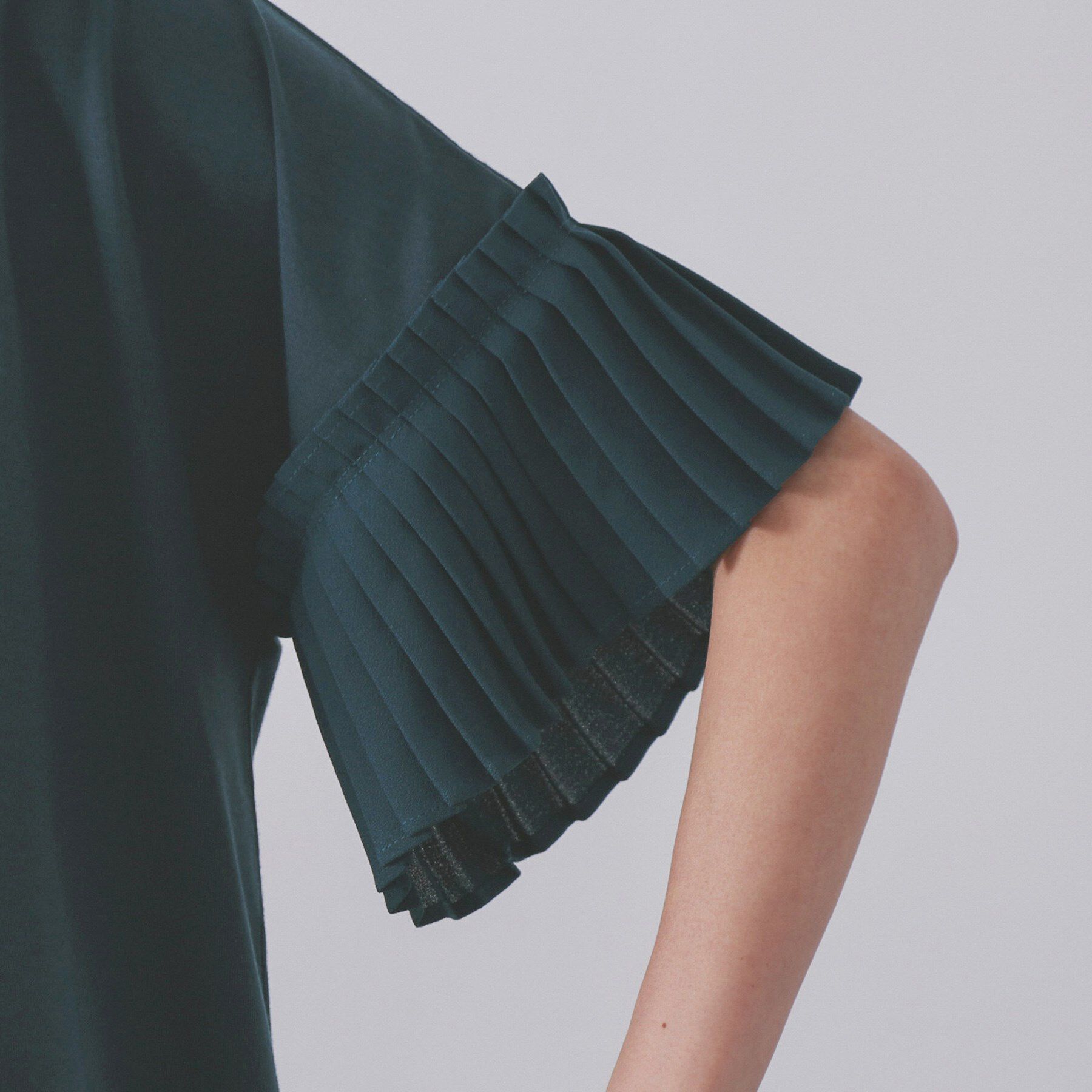 OPAQUE.CLIP「プリーツスリーブドッキングトップス【洗濯機洗い可】」|Tシャツ・カットソー|