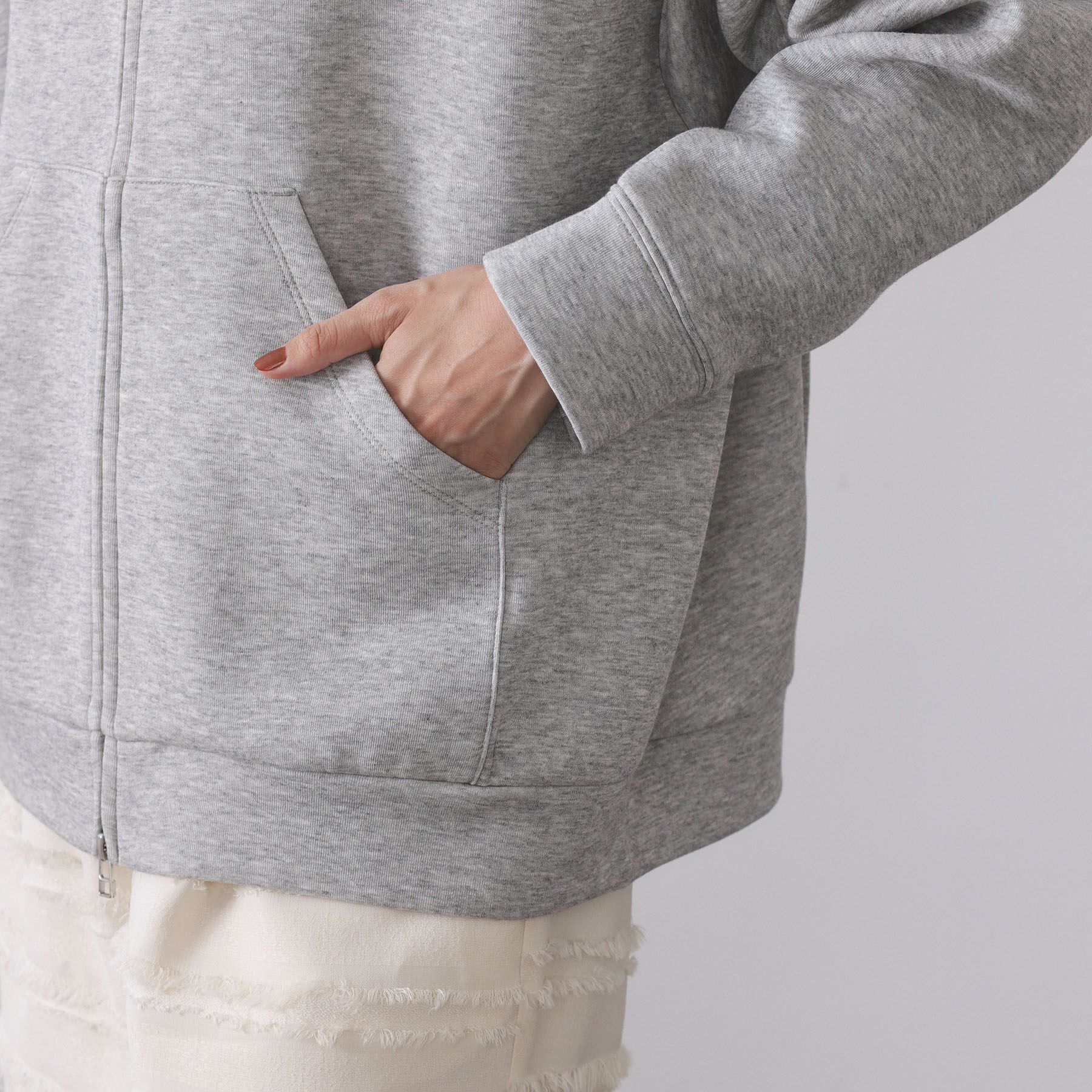 OPAQUE.CLIP「ダブルジップフーディ/セットアップ対応【洗濯機OK】」|カーディガン|