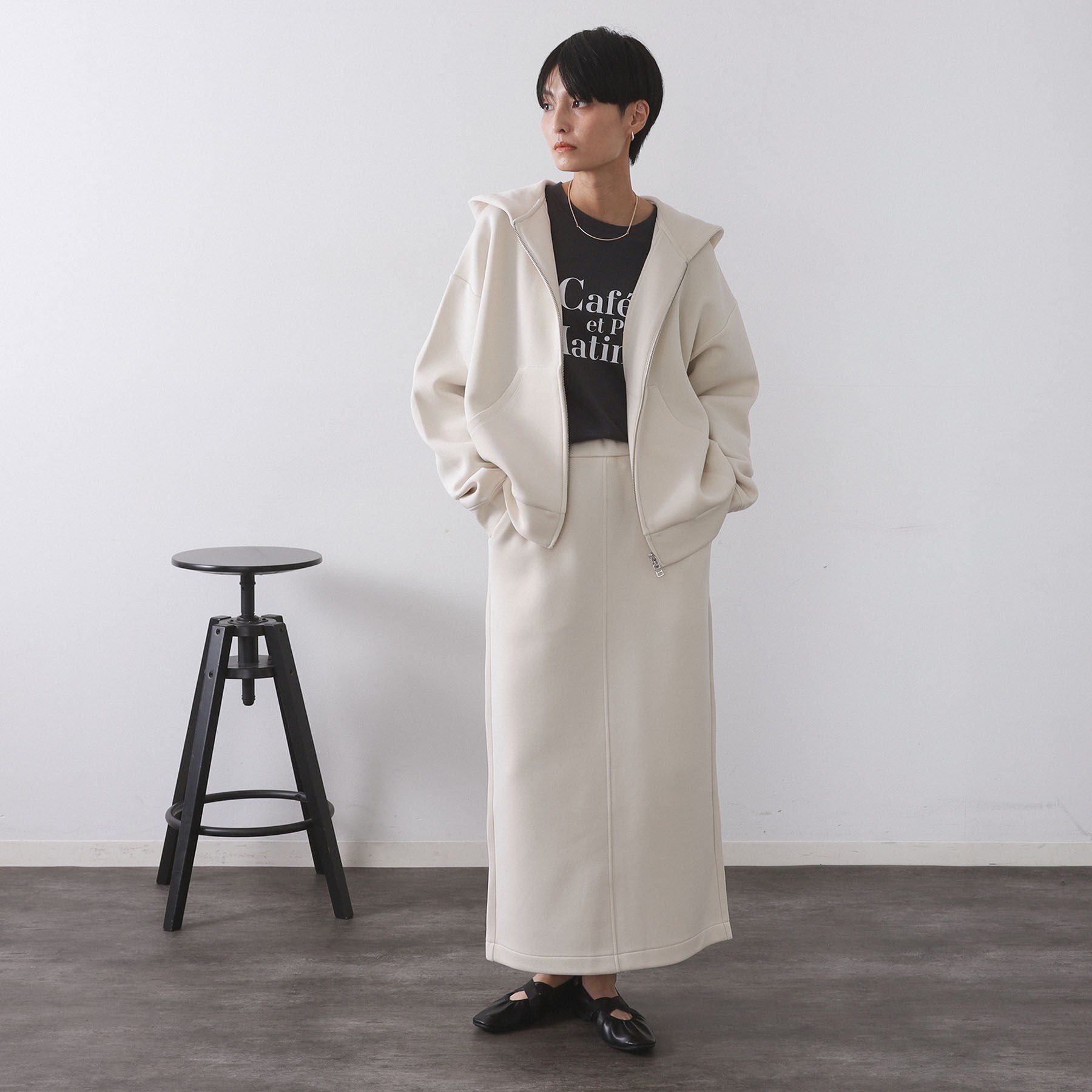 OPAQUE.CLIP「ダブルジップフーディ/セットアップ対応【洗濯機OK】」|カーディガン|