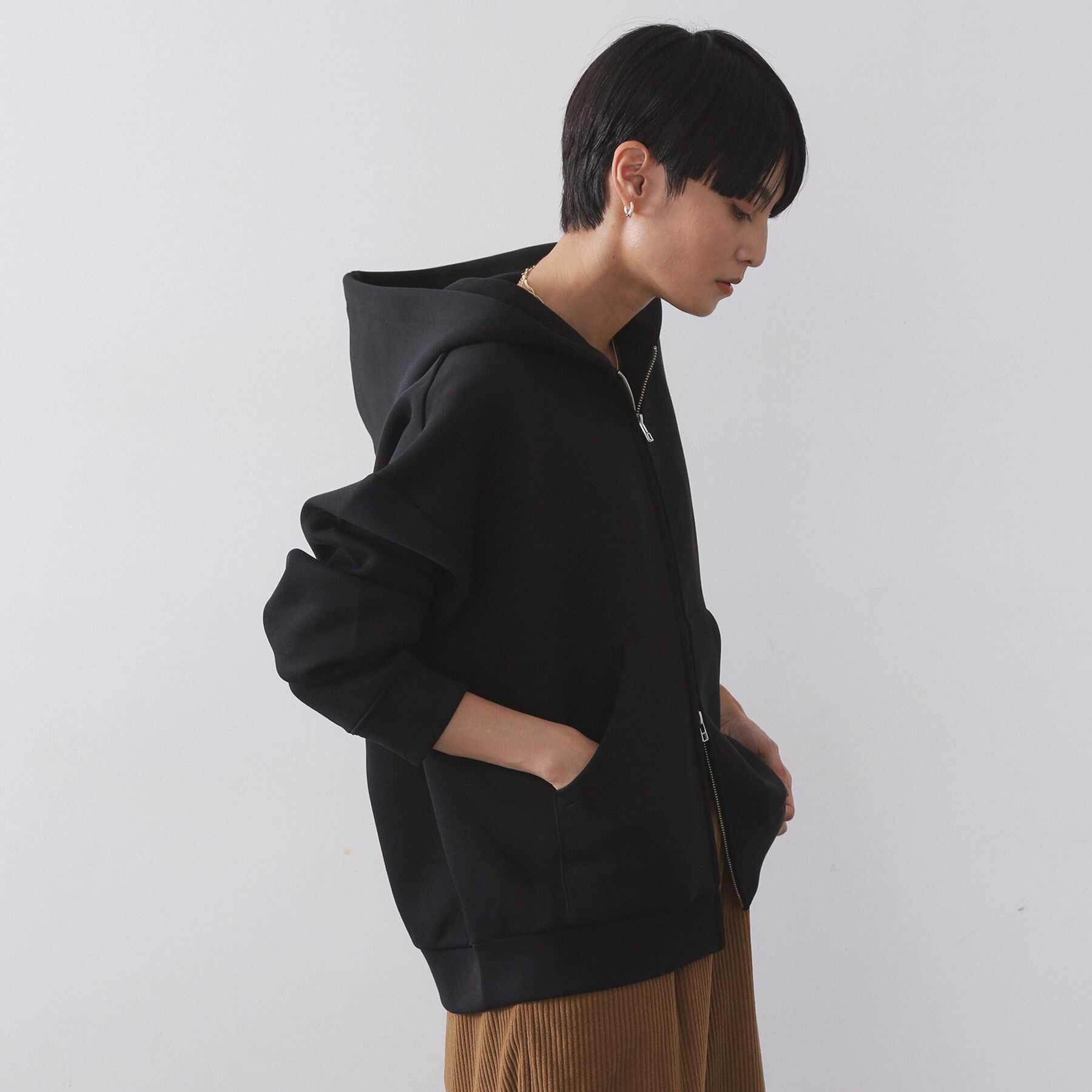 OPAQUE.CLIP「ダブルジップフーディ/セットアップ対応【洗濯機OK】」|カーディガン|
