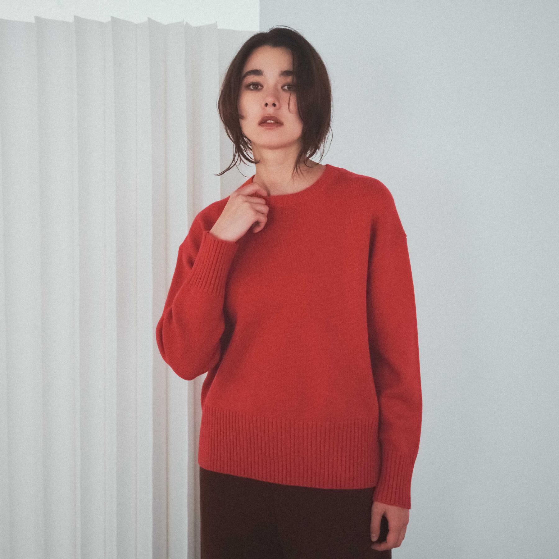 OPAQUE.CLIP「バックボタンリラクシーニット【洗濯機OK】」|ニット・セーター|