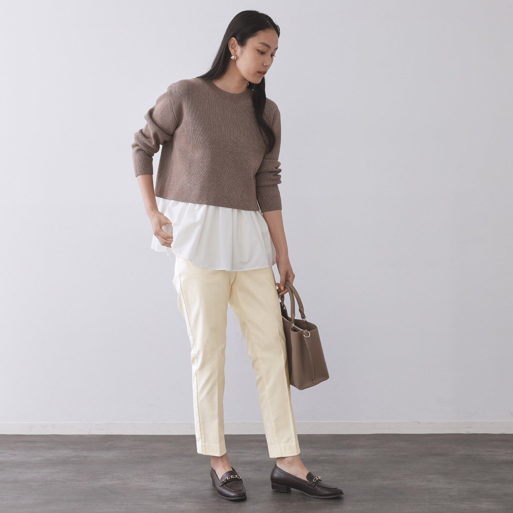 OPAQUE.CLIP「裏起毛ハイストレッチイージーテーパードパンツ【洗濯機OK】」|その他|