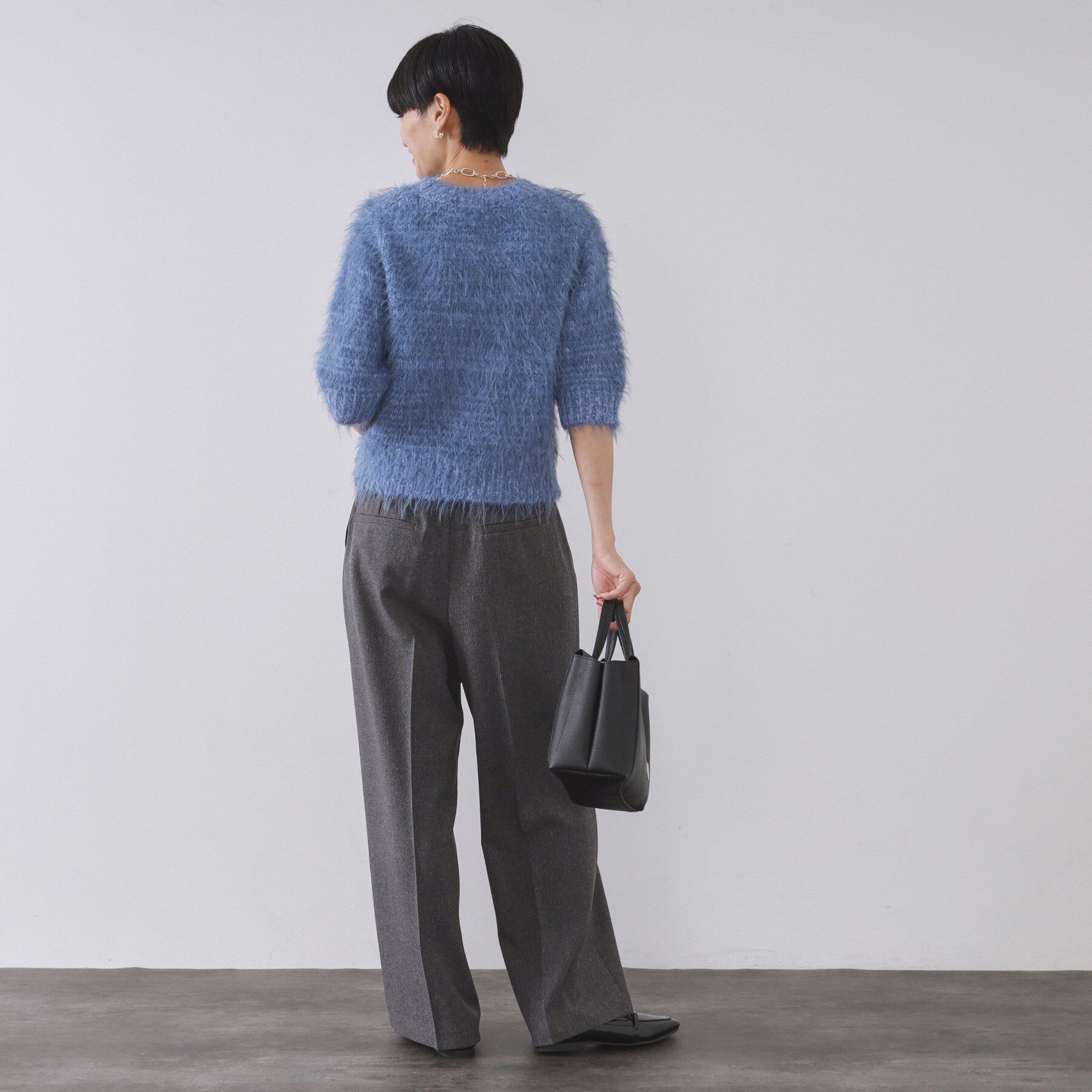 OPAQUE.CLIP「フェザーヤーンニット【洗濯機OK/抗ピル】」|ニット・セーター|