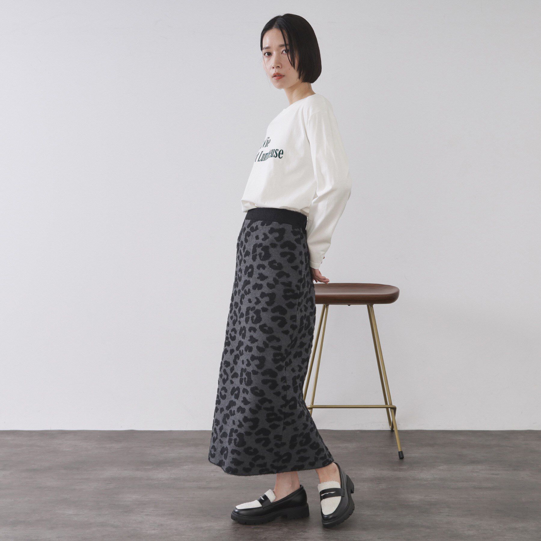 OPAQUE.CLIP「ロングロゴTシャツ【洗濯機OK】」|Tシャツ・カットソー|