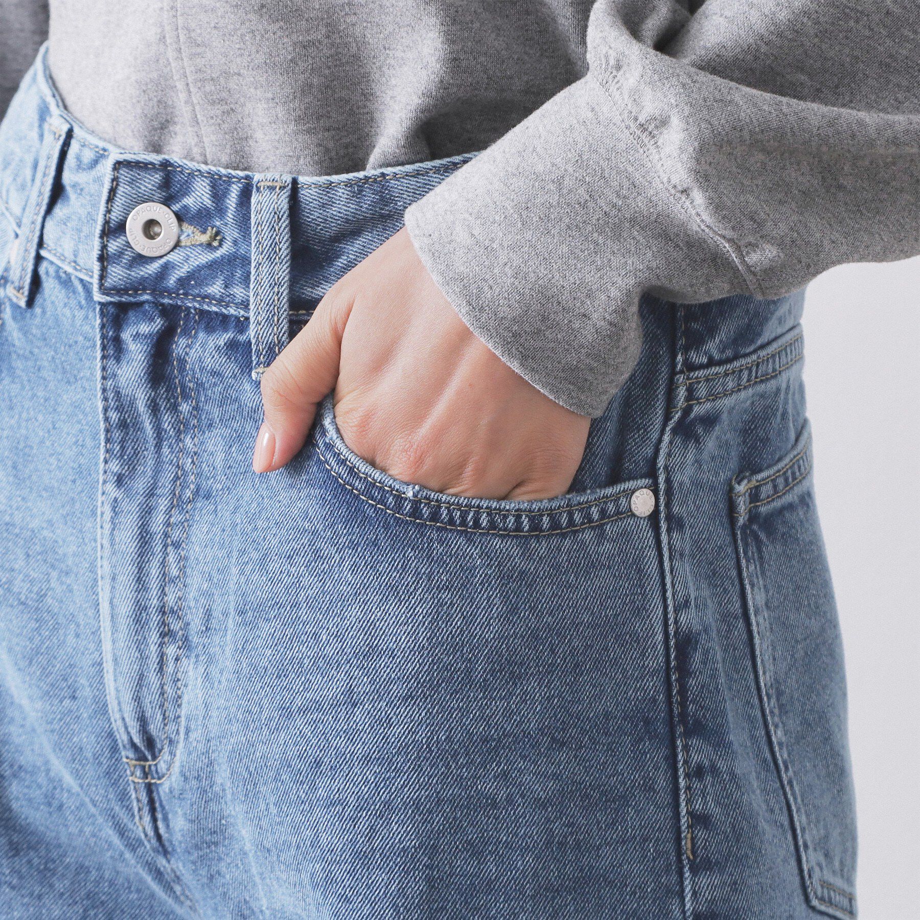 OPAQUE.CLIP「ストレートデニムパンツ【洗濯機OK】《S～LL》」|デニム|