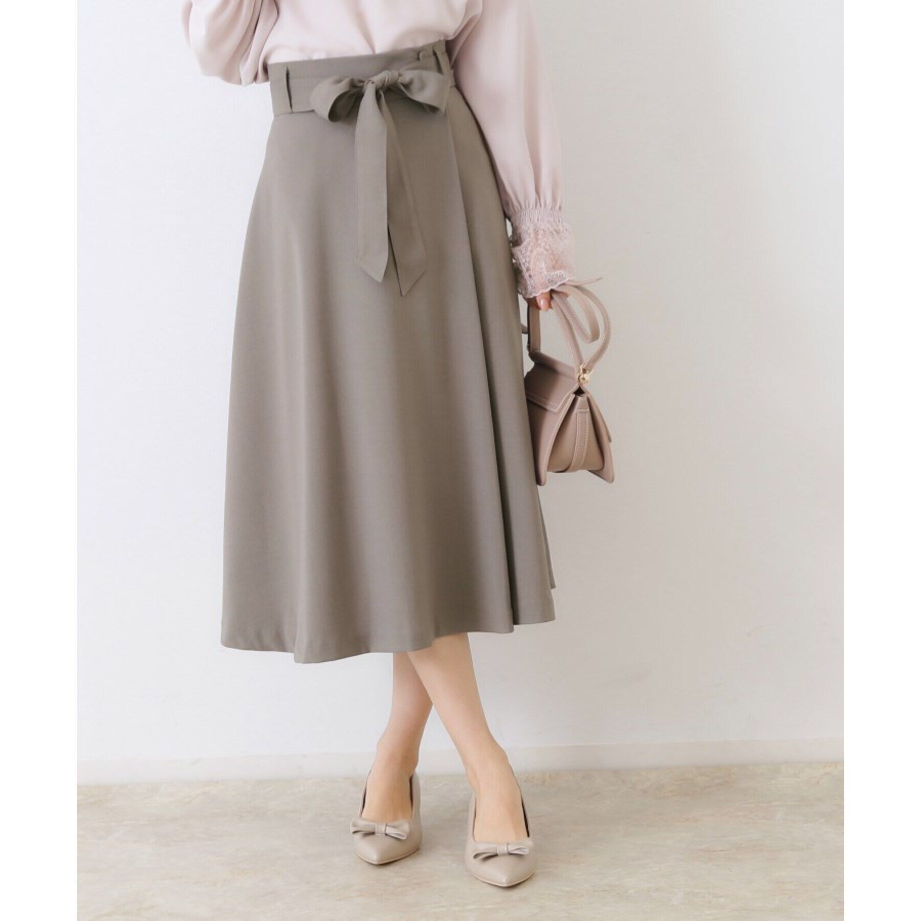 Couture broach「【きれいめ・美脚効果・通勤】ネオシャンブルラップ風スカート」|スカート|トープ(054)