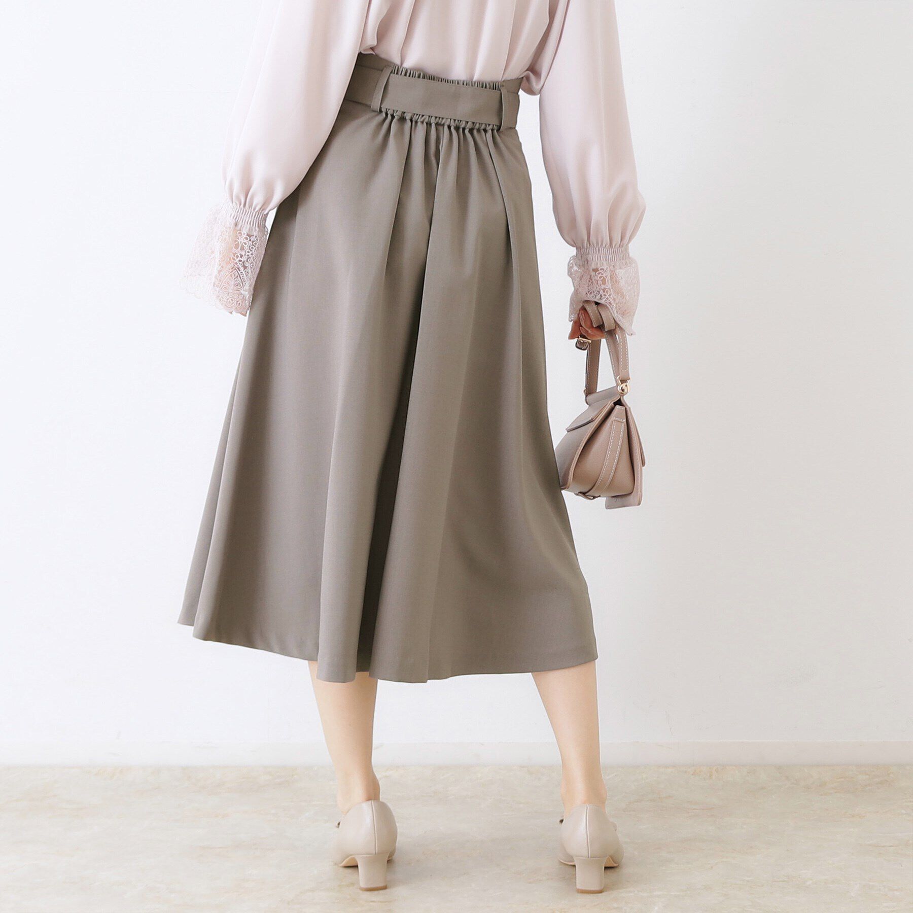 Couture broach「【きれいめ・美脚効果・通勤】ネオシャンブルラップ風スカート」|スカート|