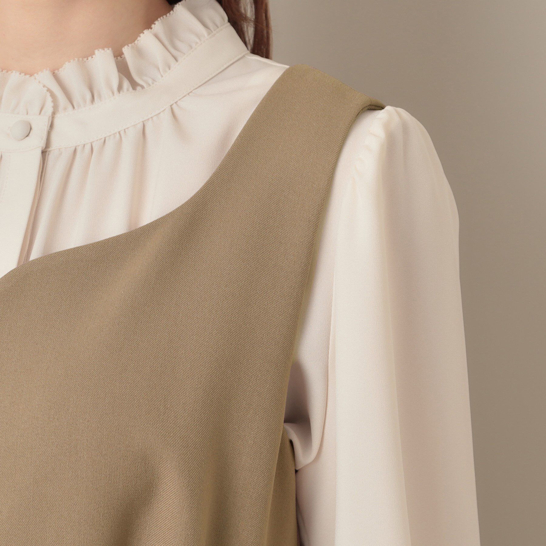 Couture broach「【帯電防止・通勤】ハートネック フレアージャンスカ」|ワンピース|