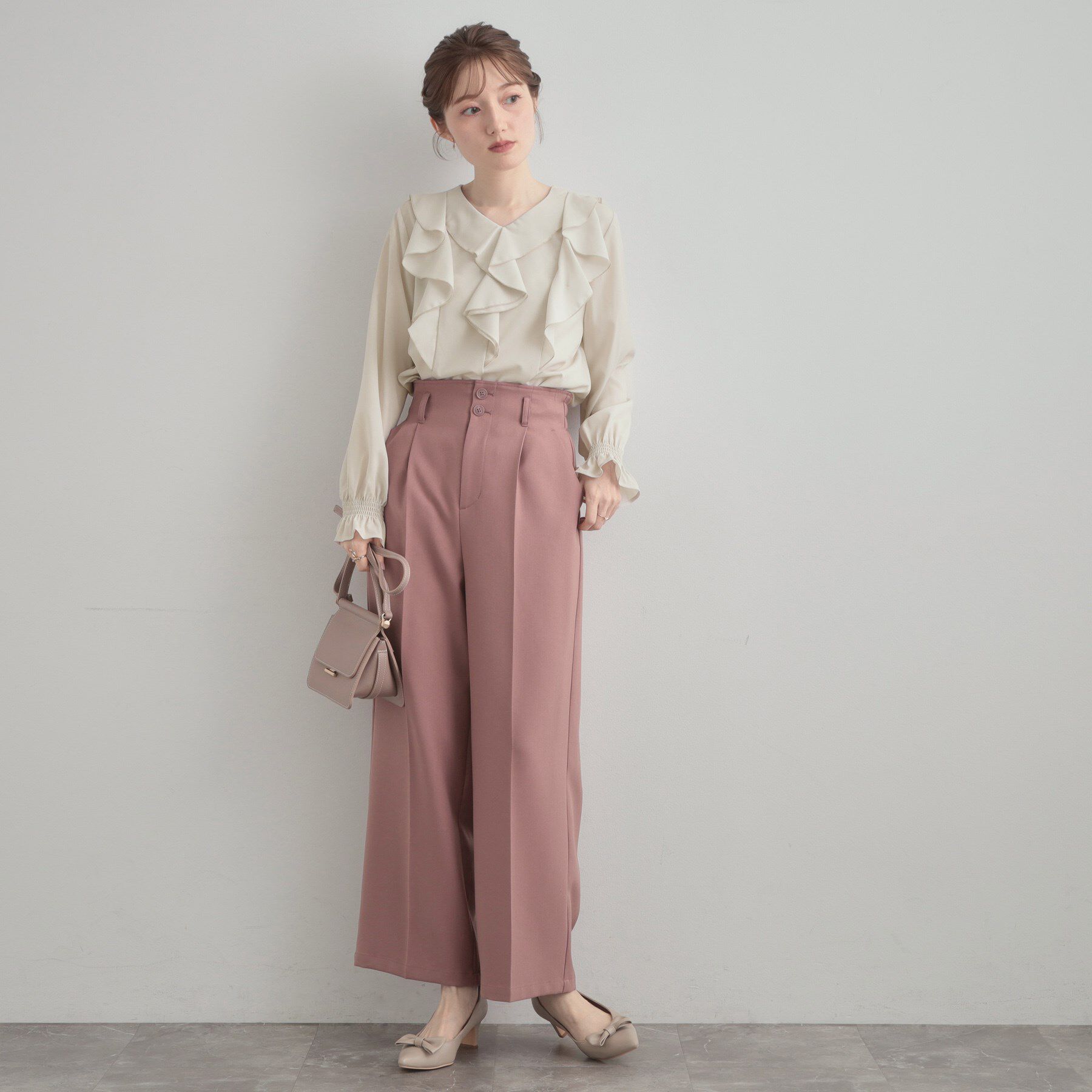 Couture broach「【大人可愛い・通勤】ラッフルフリルブラウス」|シャツ・ブラウス|