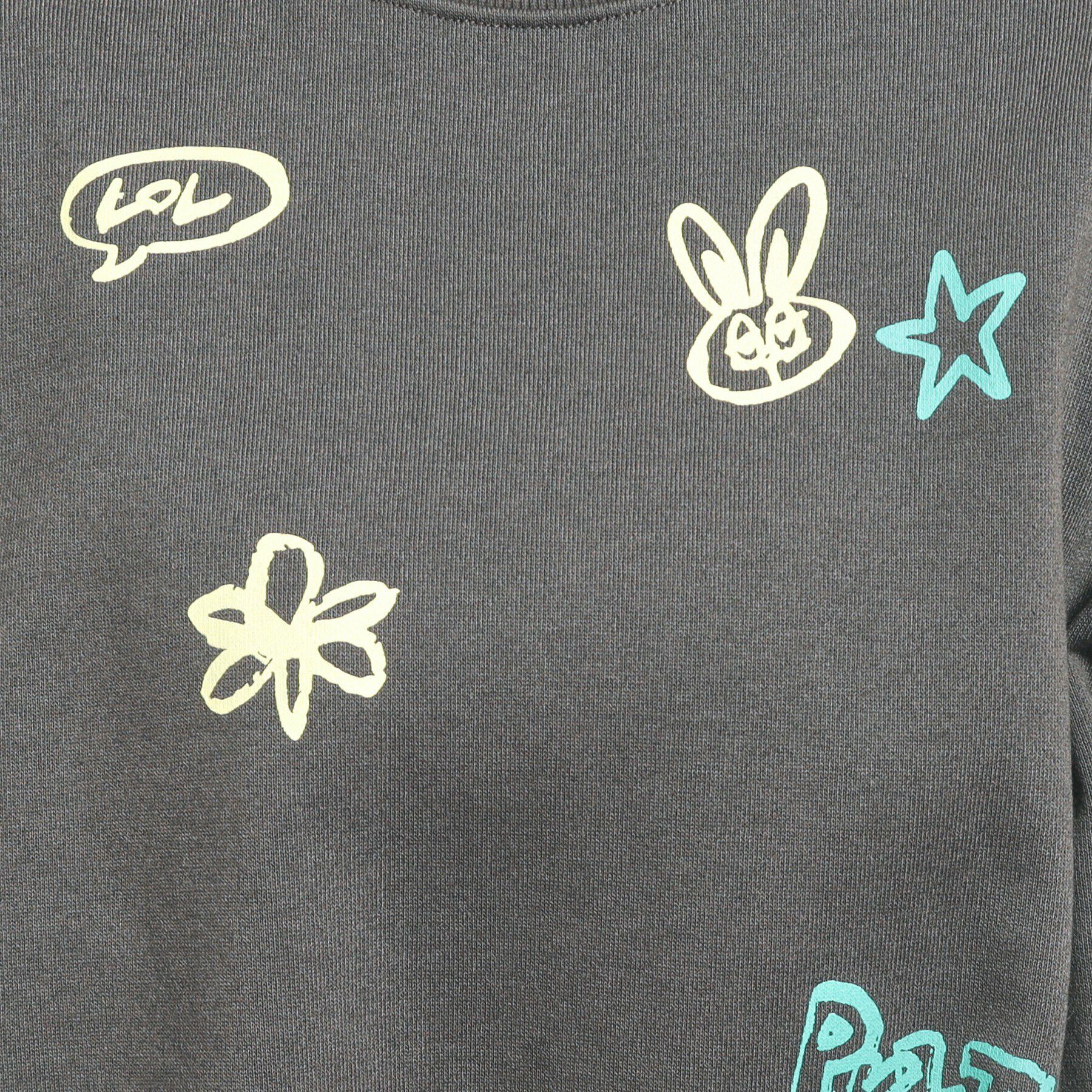 PINK-latte「落書き風プリント短丈プルオーバー」|Tシャツ・カットソー|