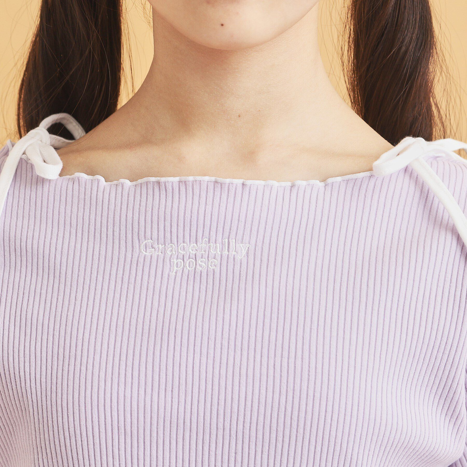 PINK-latte「【セットアイテム】オフショルテレコTシャツ＋テレコキャミ」|その他|