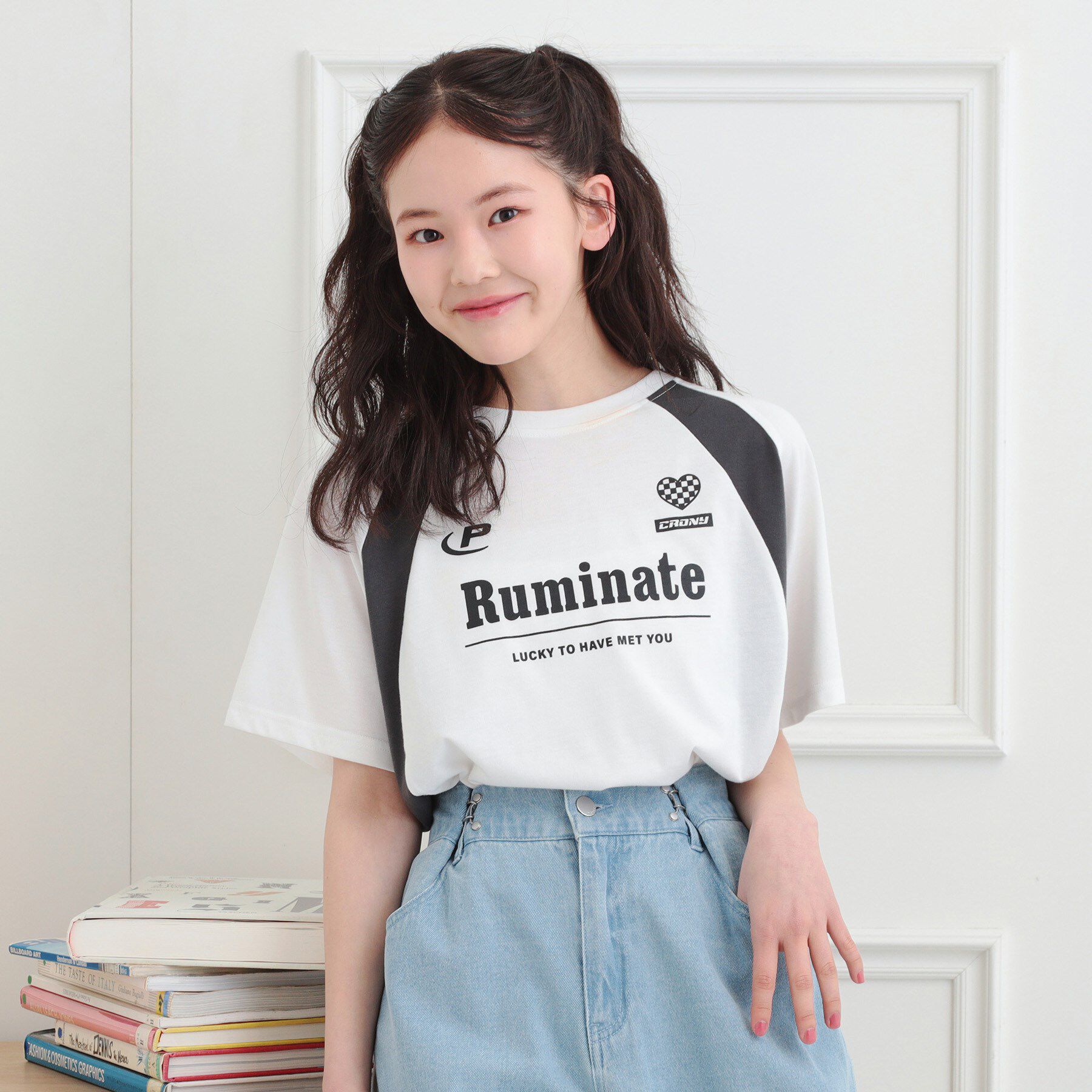 PINK-latte「ビッグゲームTシャツ」|Tシャツ・カットソー|オフホワイト(003