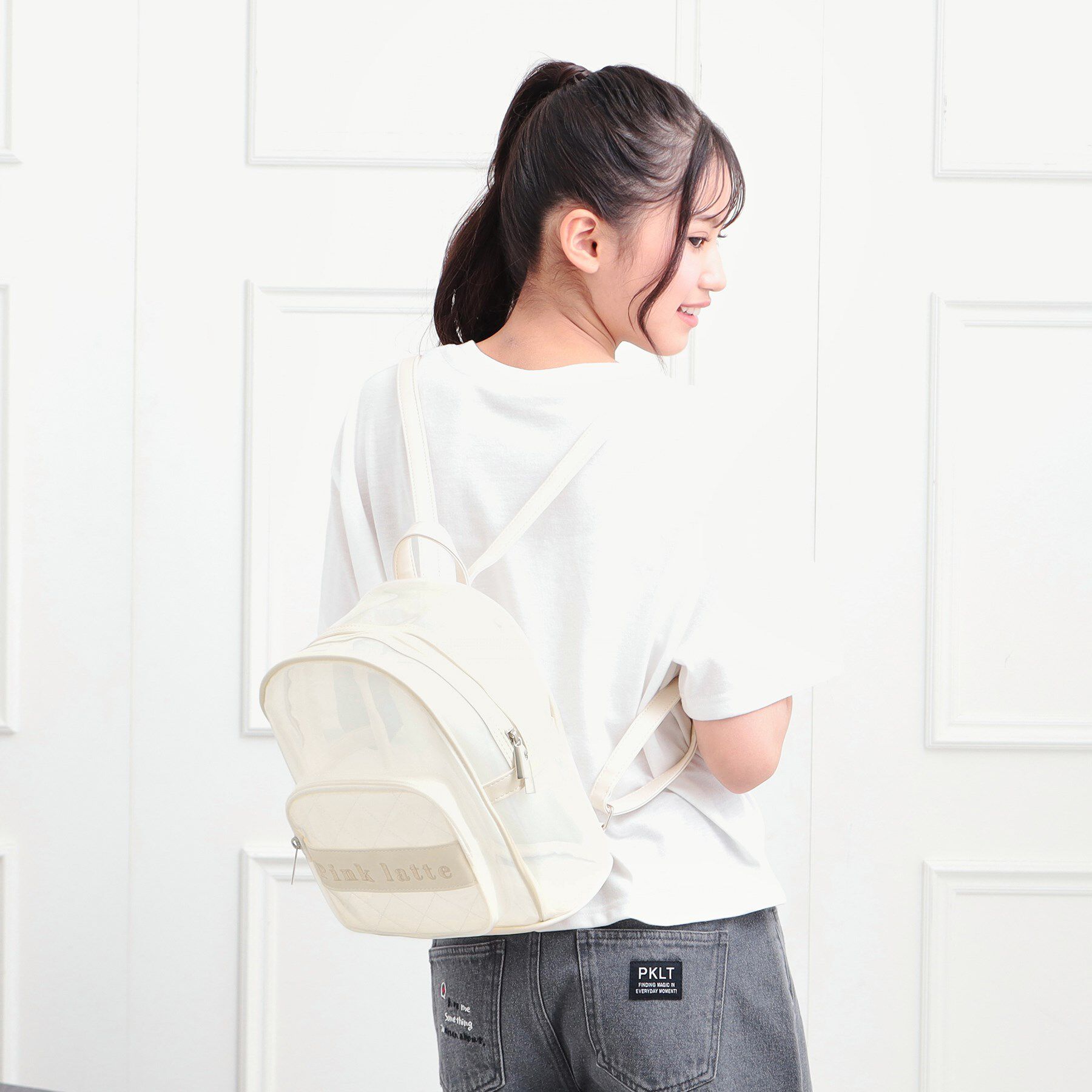 PINK-latte「ミニリュック」|リュック|ホワイト(101)