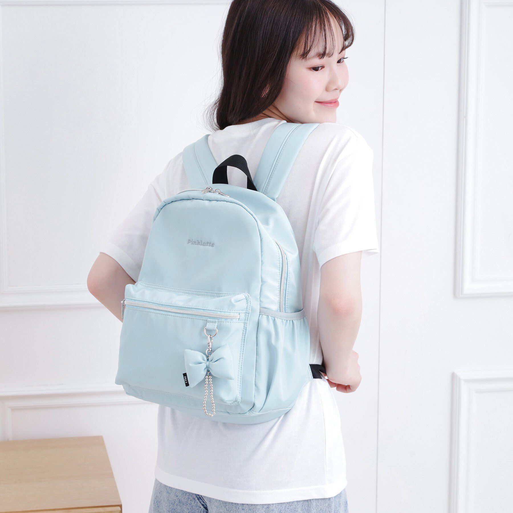 PINK-latte「【チャーム付き】ガーリーリュック」|リュック|