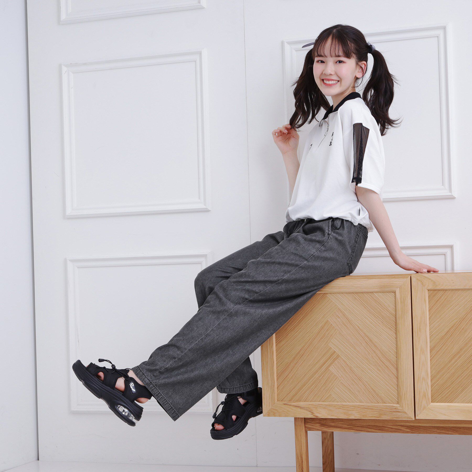 PINK-latte「冷感さらっとイージーロングパンツ」|その他|