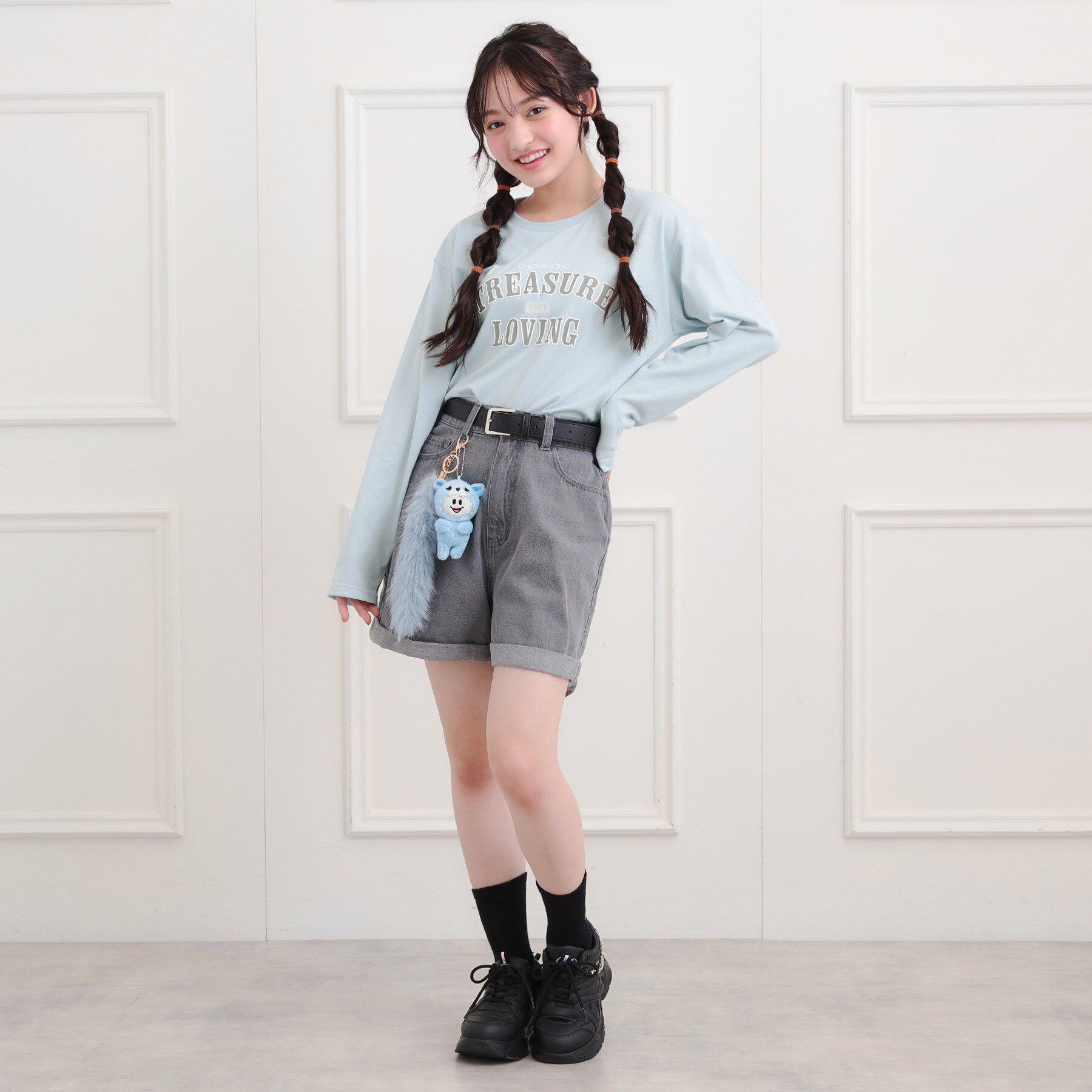 PINK-latte「【プチプラ】カレッジロンT」|Tシャツ・カットソー|