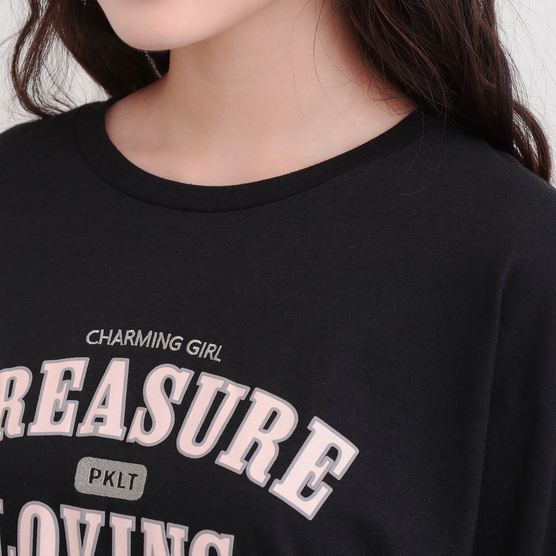 PINK-latte「【プチプラ】カレッジロンT」|Tシャツ・カットソー|