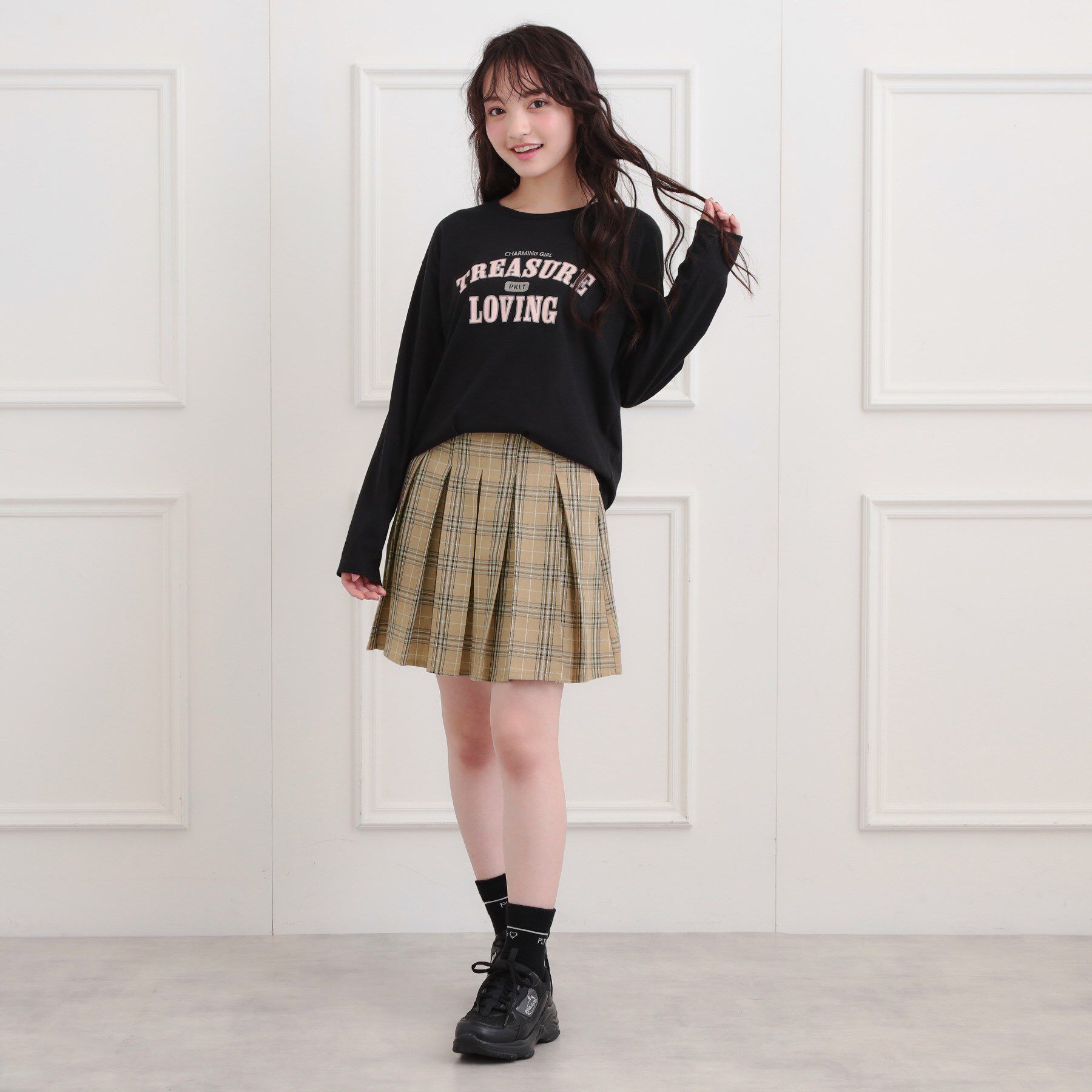 PINK-latte「インパン付プリーツスカート」|スカート|