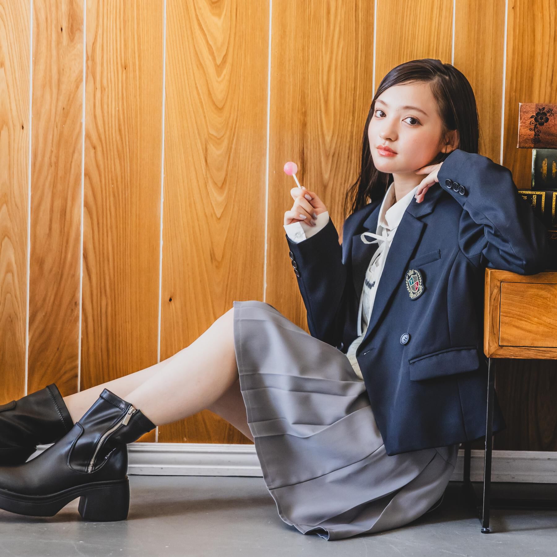 PINK-latte「【2026年入卒・セレモニー・卒服】クロップドダブルジャケット」|その他|