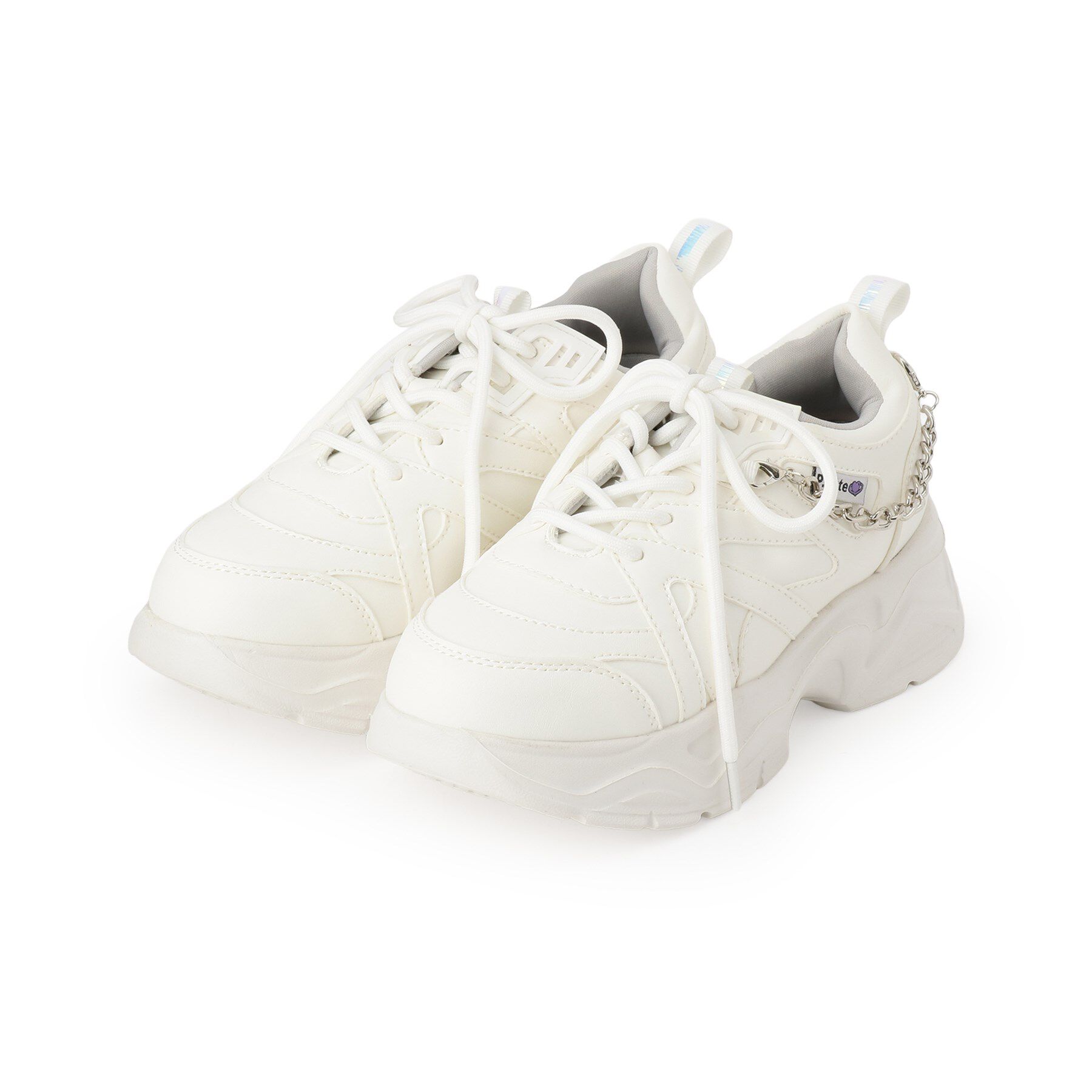 PINK-latte「チェーンダッドシューズ」|スニーカー|ホワイト(001)