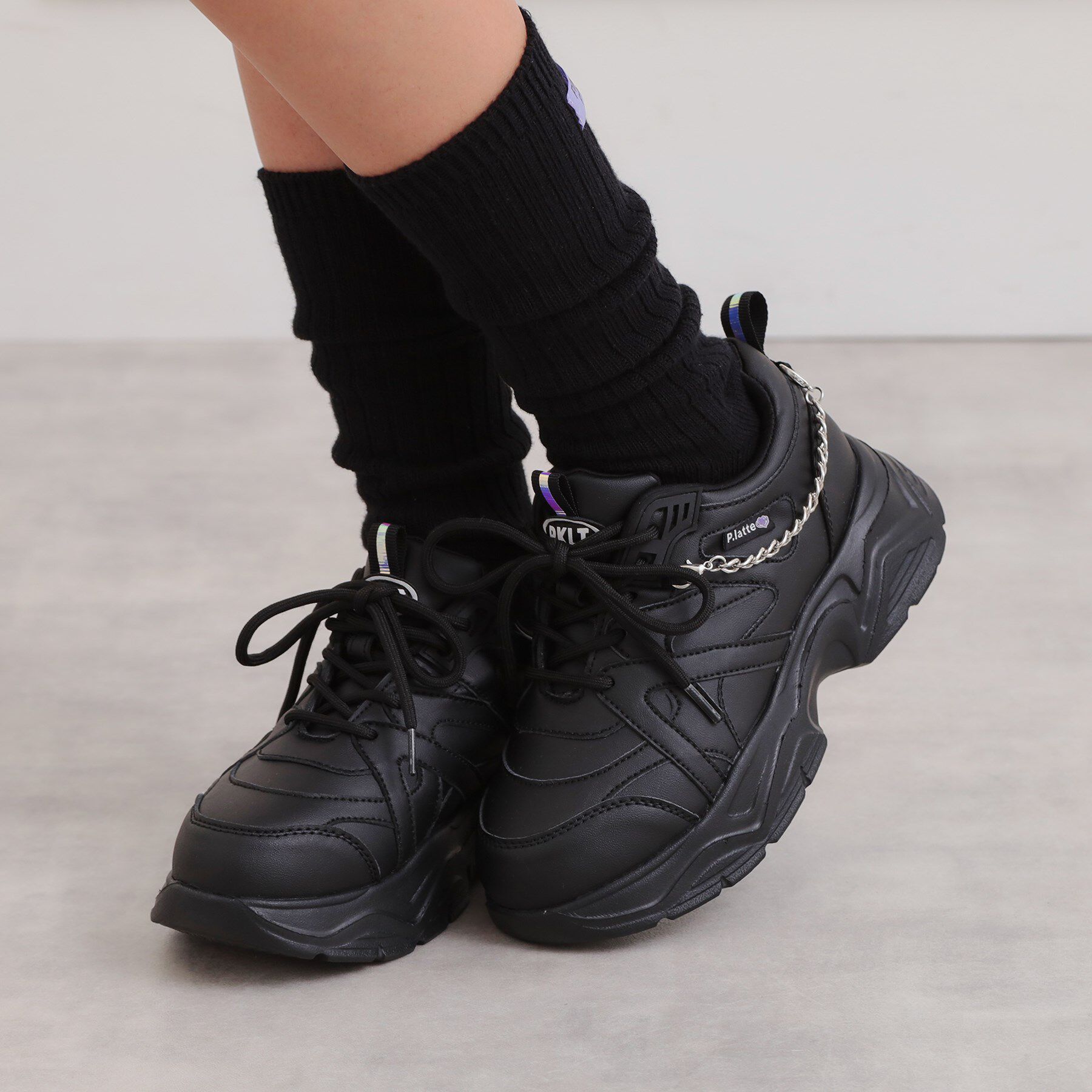 PINK-latte「チェーンダッドシューズ」|スニーカー|