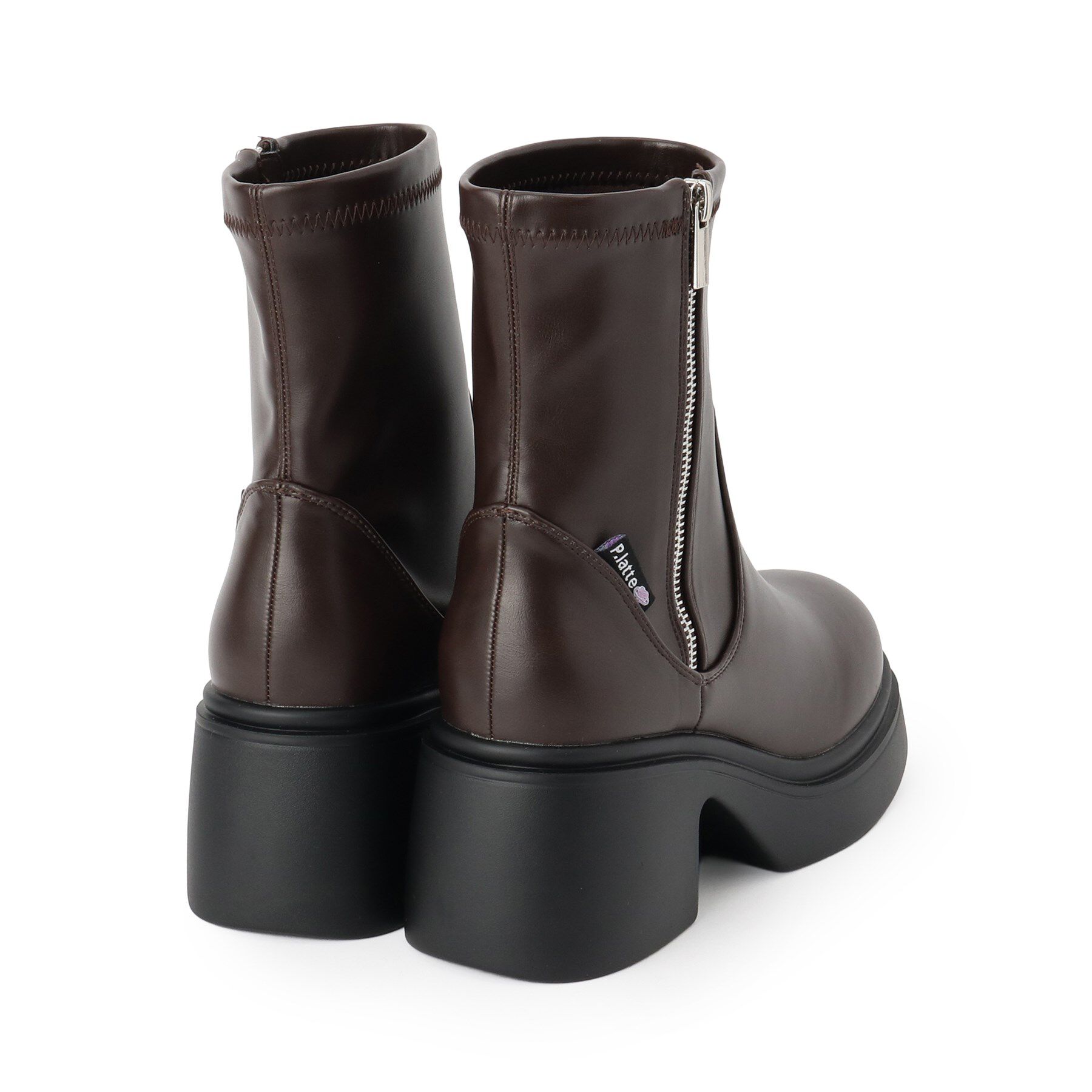 PINK-latte「ジップアップショートブーツ」|ショートブーツ|