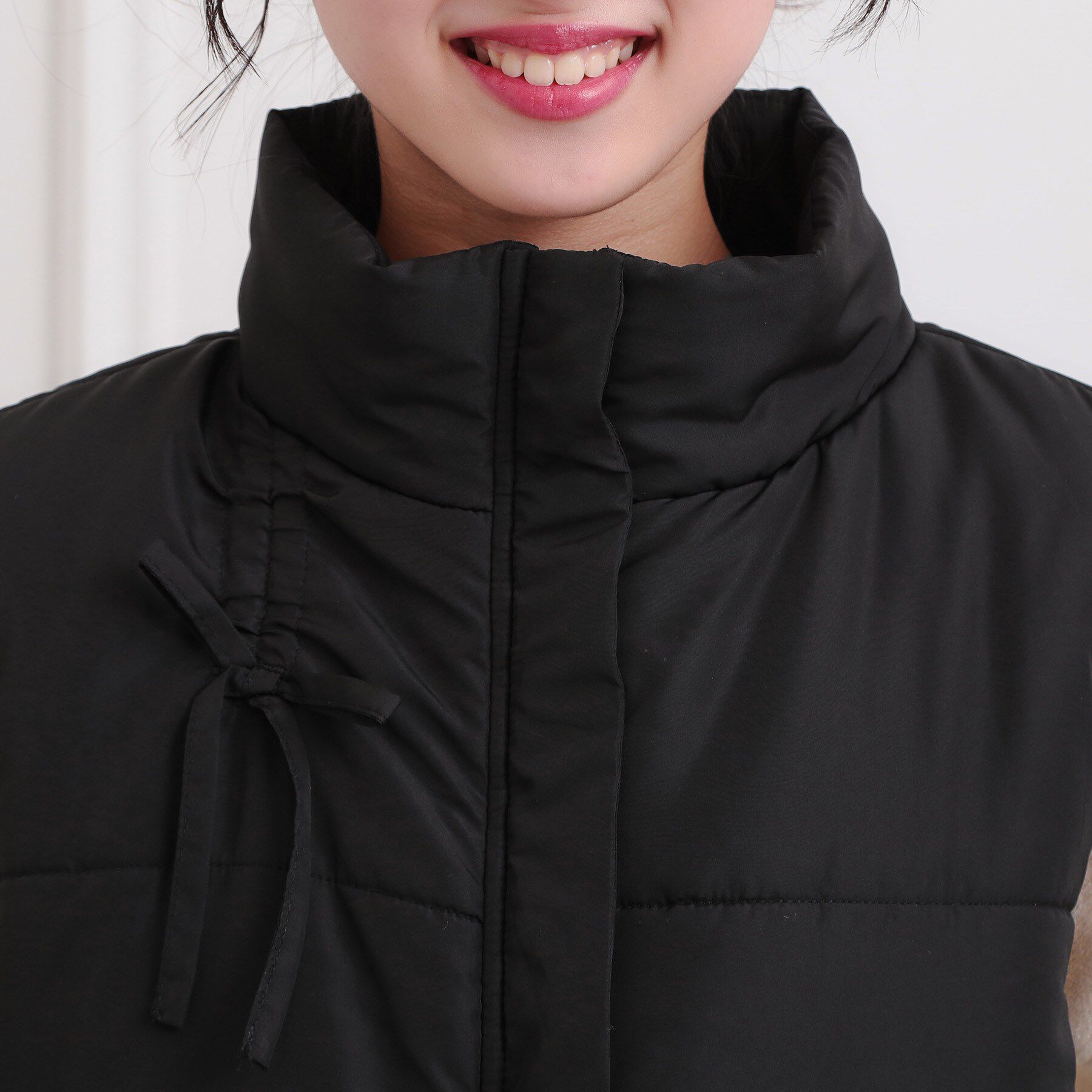 PINK-latte「中綿リボンベスト」|ベスト・ジレ|